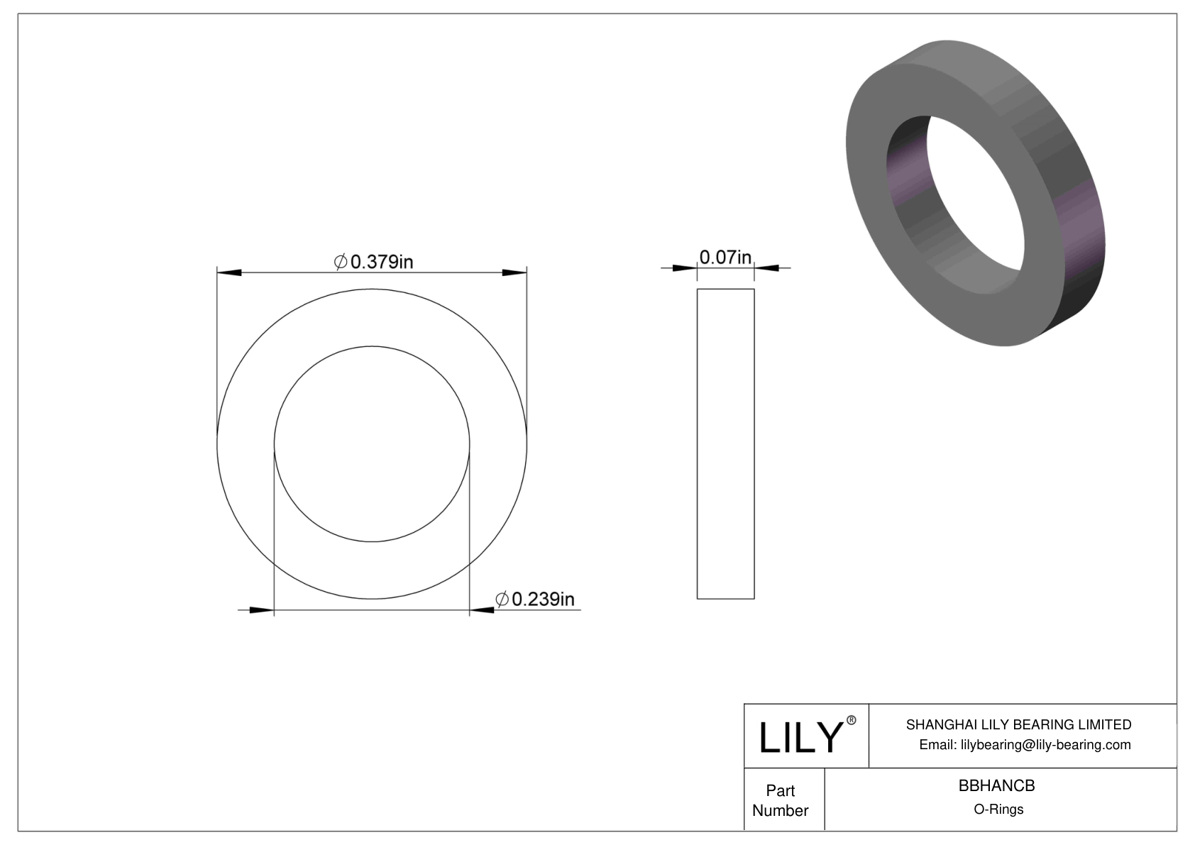 BBHANCB Chemical Resistant O-rings Square cad drawing