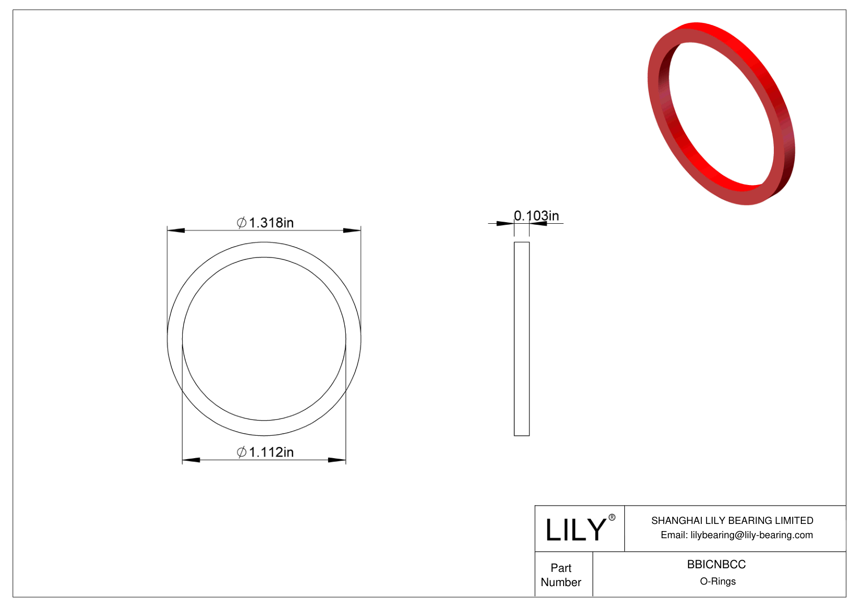BBICNBCC High Temperature O-Rings Square cad drawing