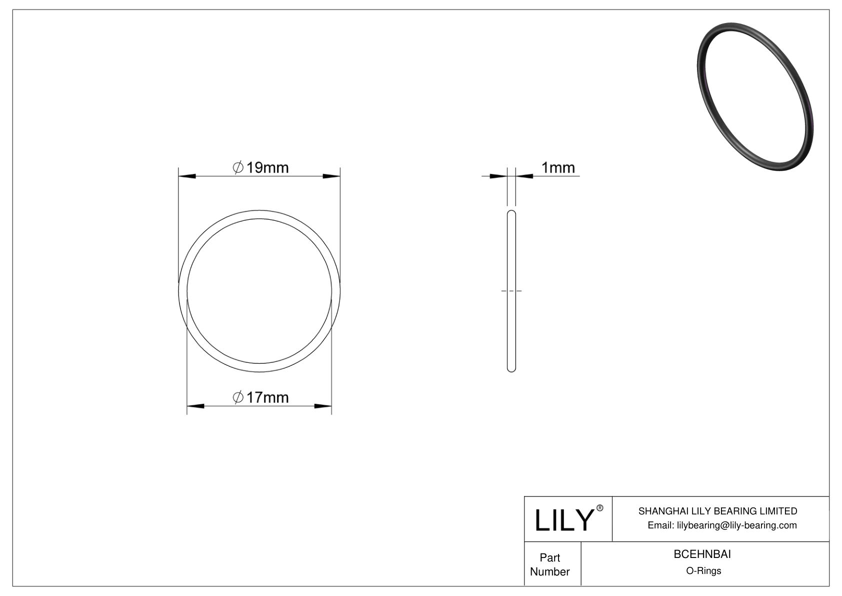 BCEHNBAI 圆形耐油 O 形圈 cad drawing