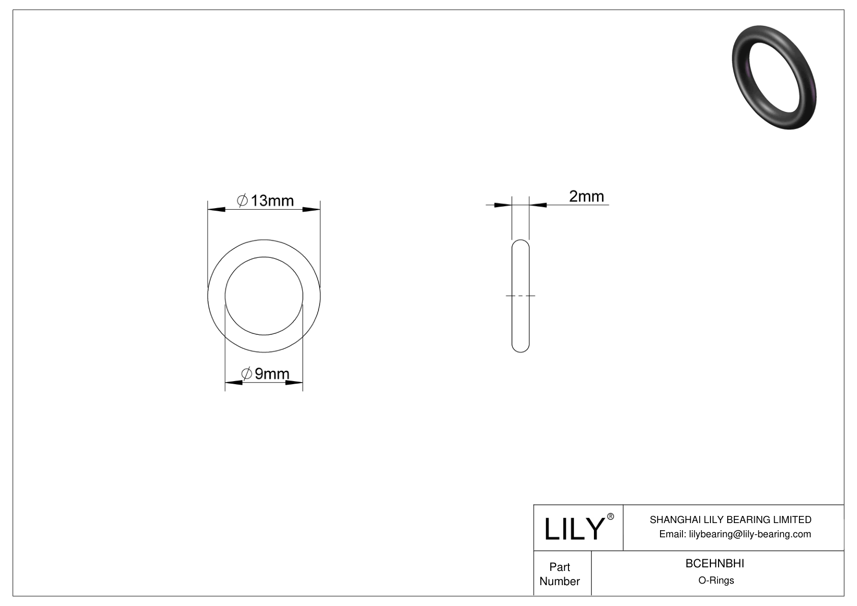 BCEHNBHI 圆形耐油 O 形圈 cad drawing