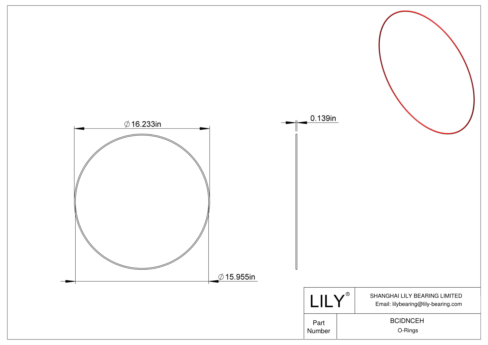 BCIDNCEH 圆形高温 O 形圈 cad drawing