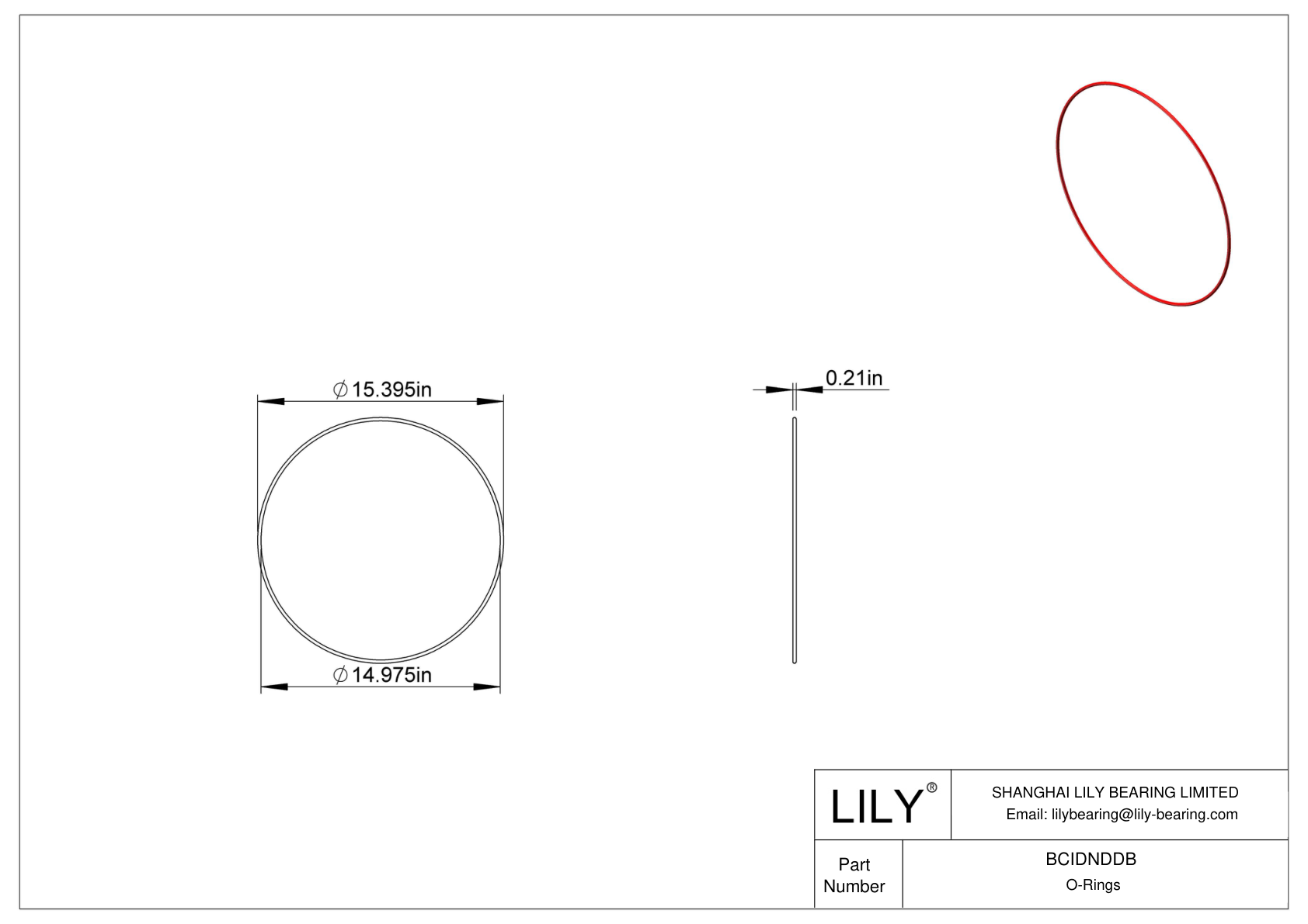 BCIDNDDB 圆形高温 O 形圈 cad drawing