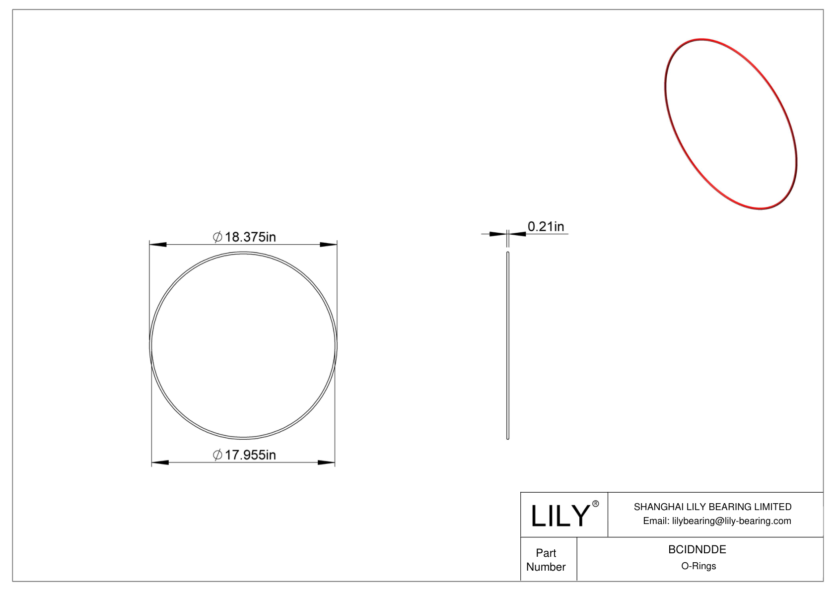 BCIDNDDE 圆形高温 O 形圈 cad drawing