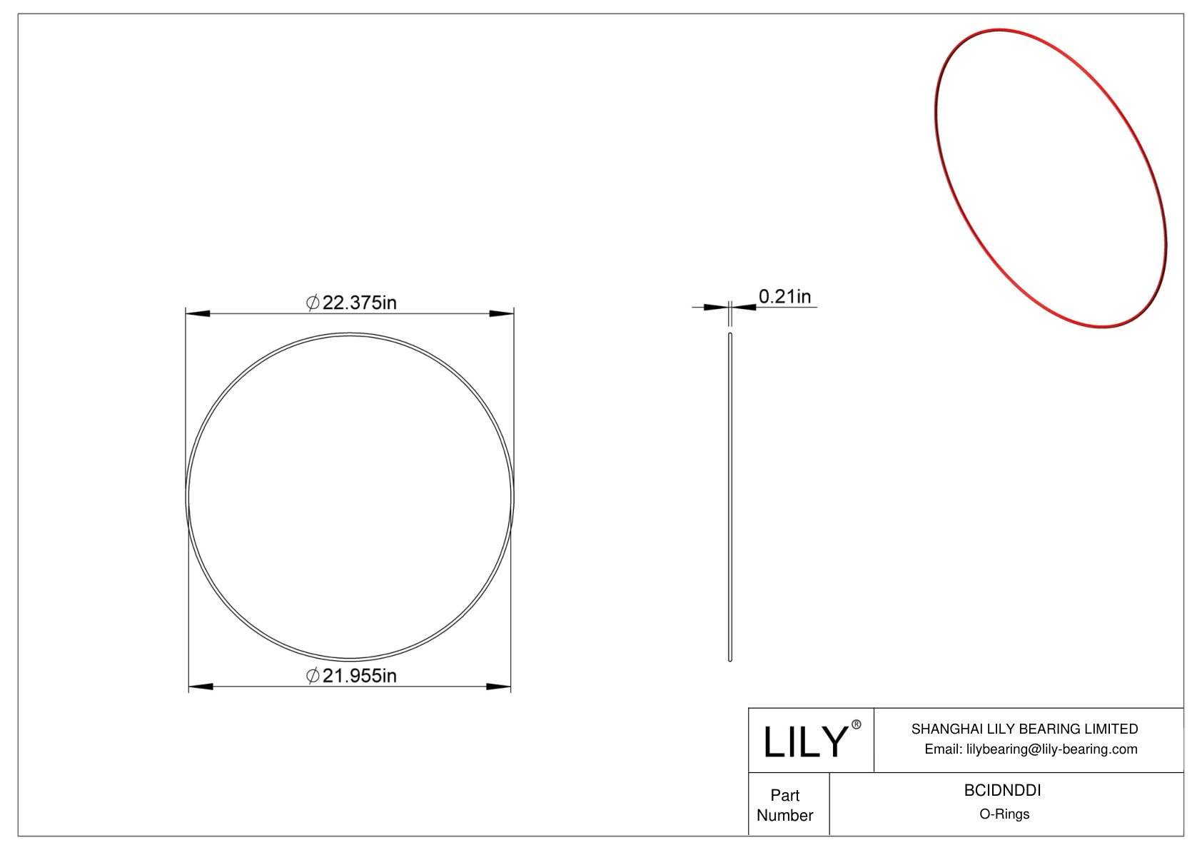 BCIDNDDI 圆形高温 O 形圈 cad drawing