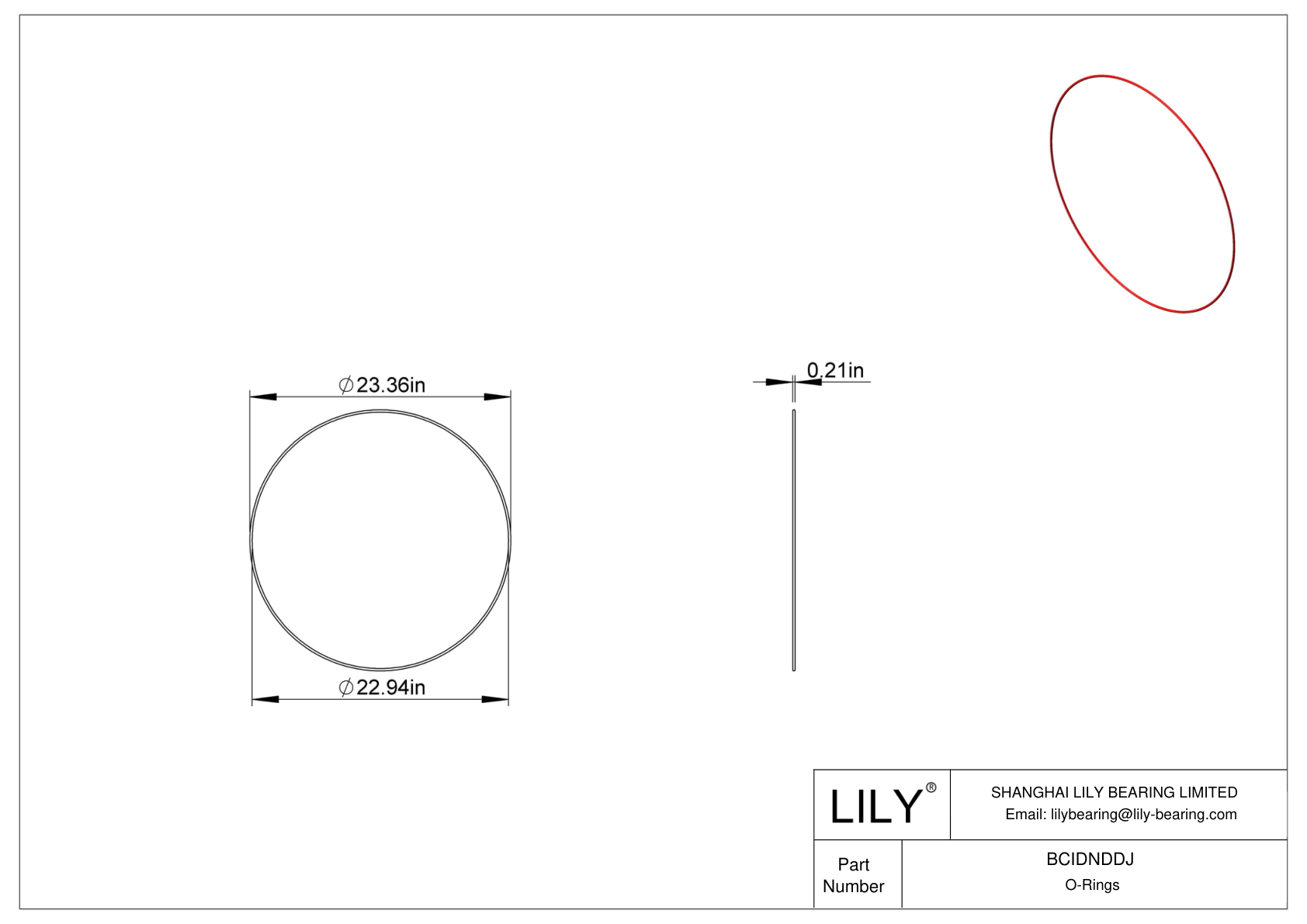 BCIDNDDJ 圆形高温 O 形圈 cad drawing