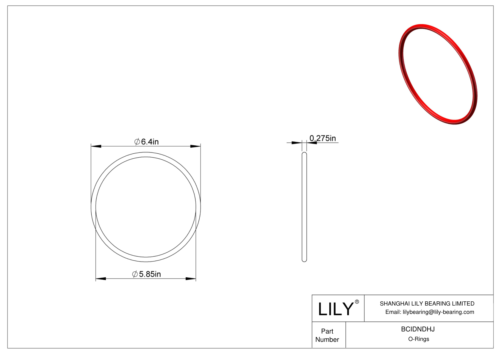 BCIDNDHJ 圆形高温 O 形圈 cad drawing