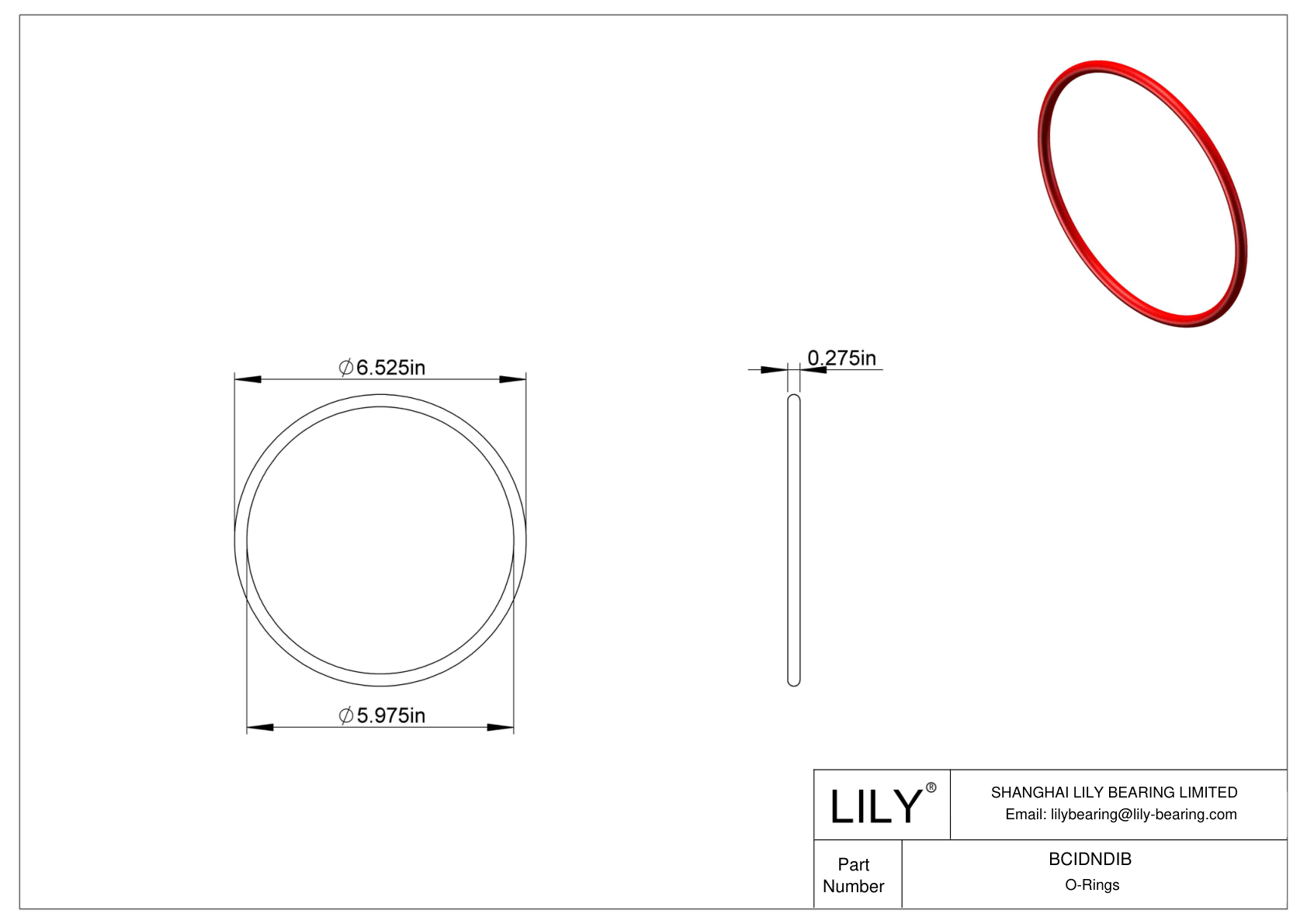 BCIDNDIB 圆形高温 O 形圈 cad drawing