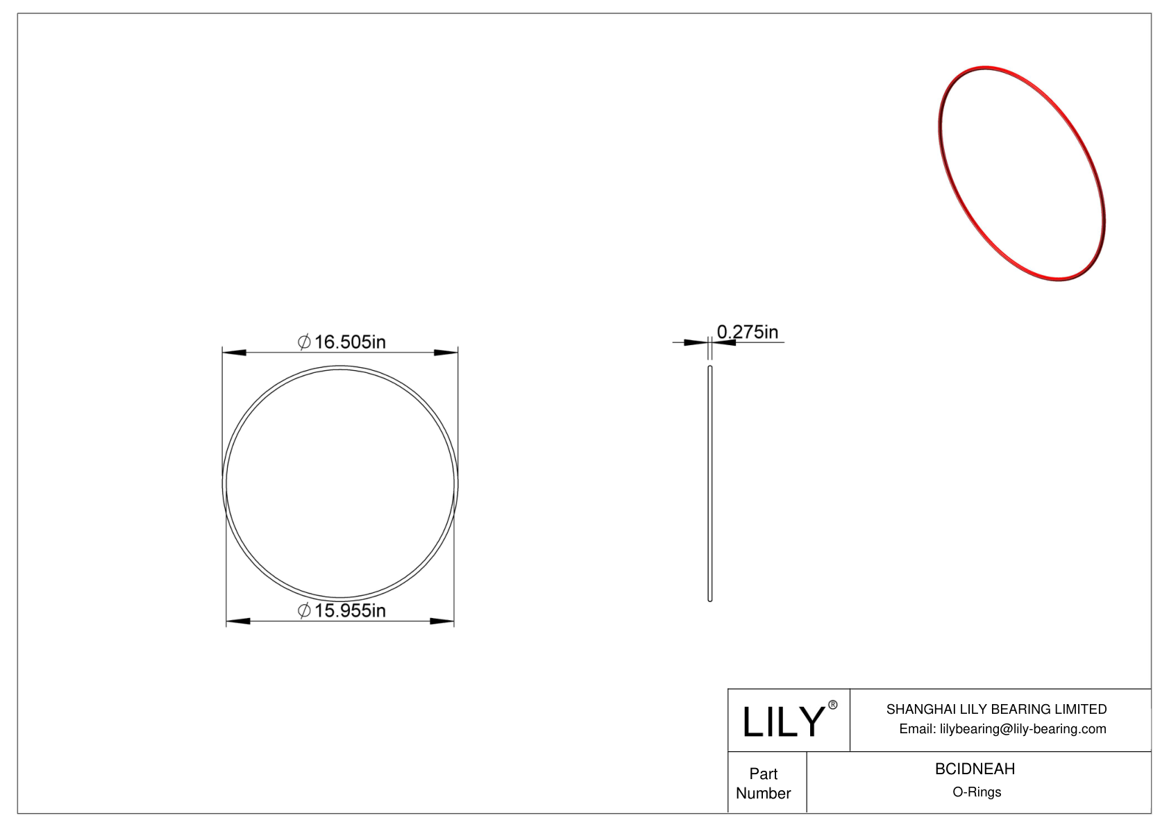 BCIDNEAH 圆形高温 O 形圈 cad drawing