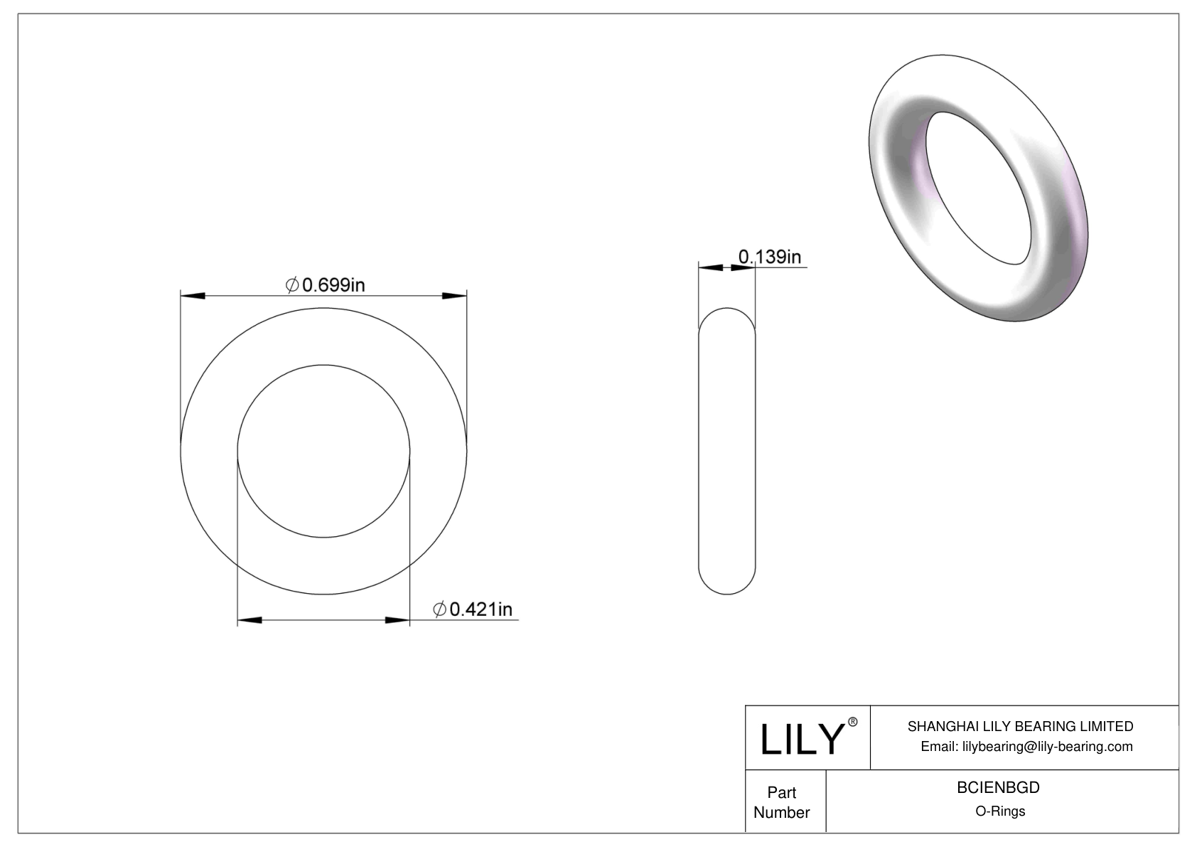 BCIENBGD Chemical Resistant O-rings Round cad drawing