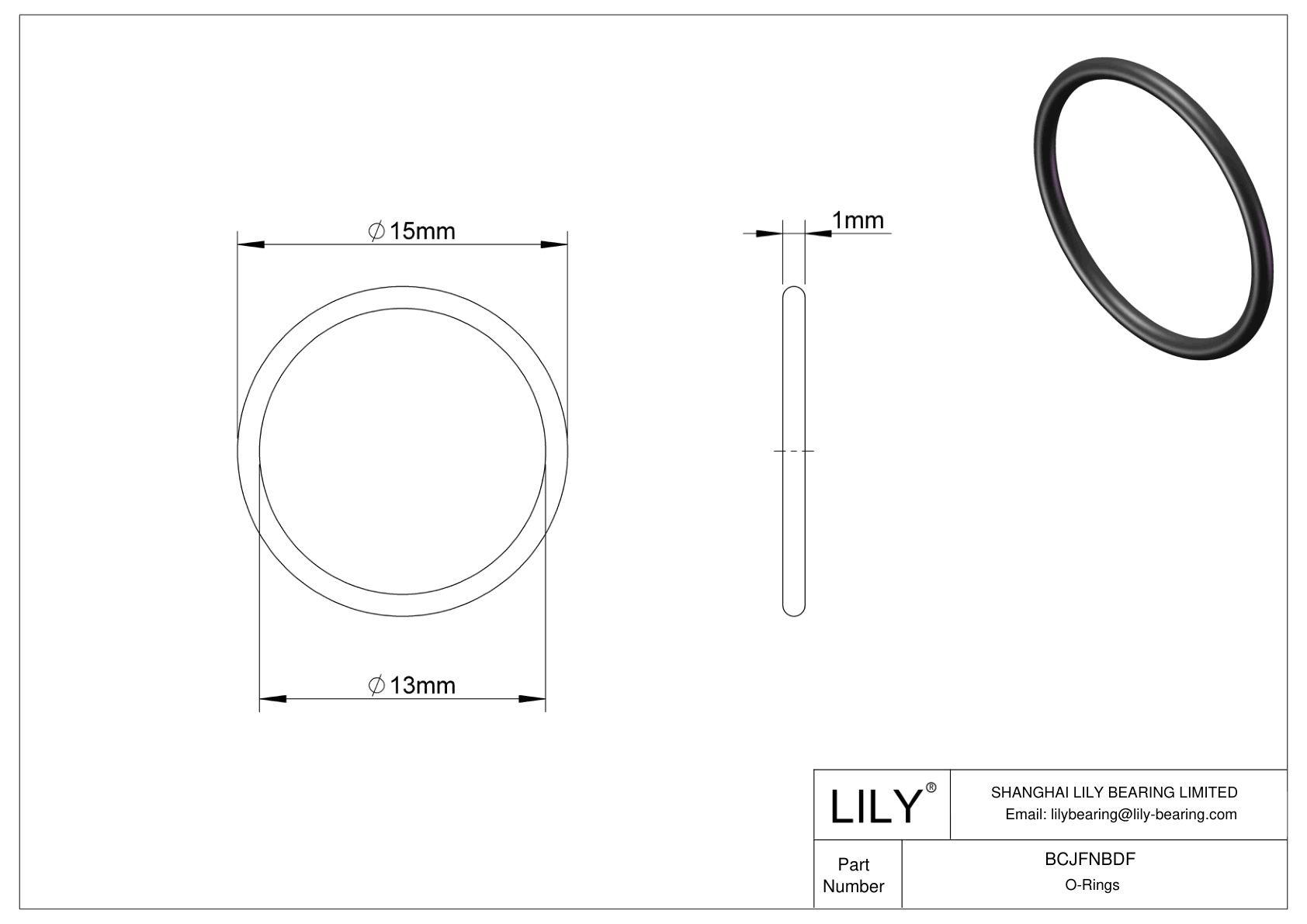 BCJFNBDF Juntas tóricas redondas resistentes a productos químicos cad drawing