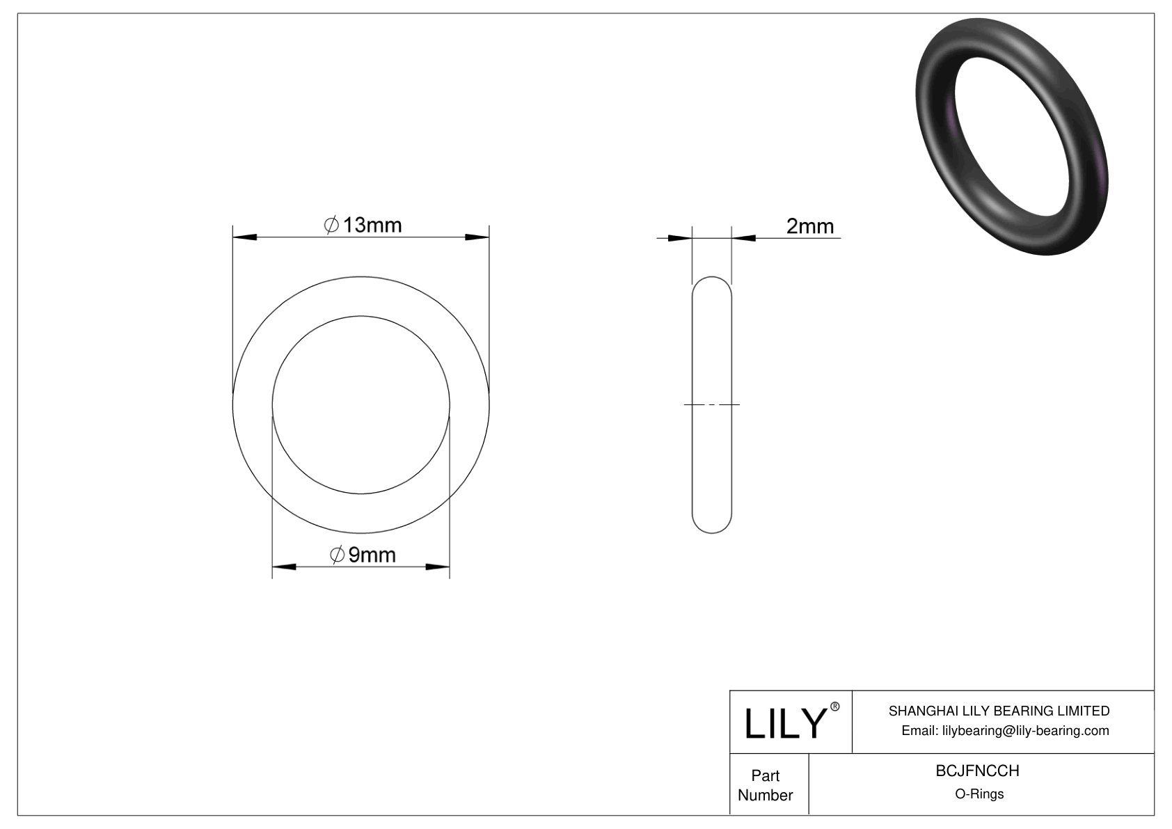 BCJFNCCH Juntas tóricas redondas resistentes a productos químicos cad drawing