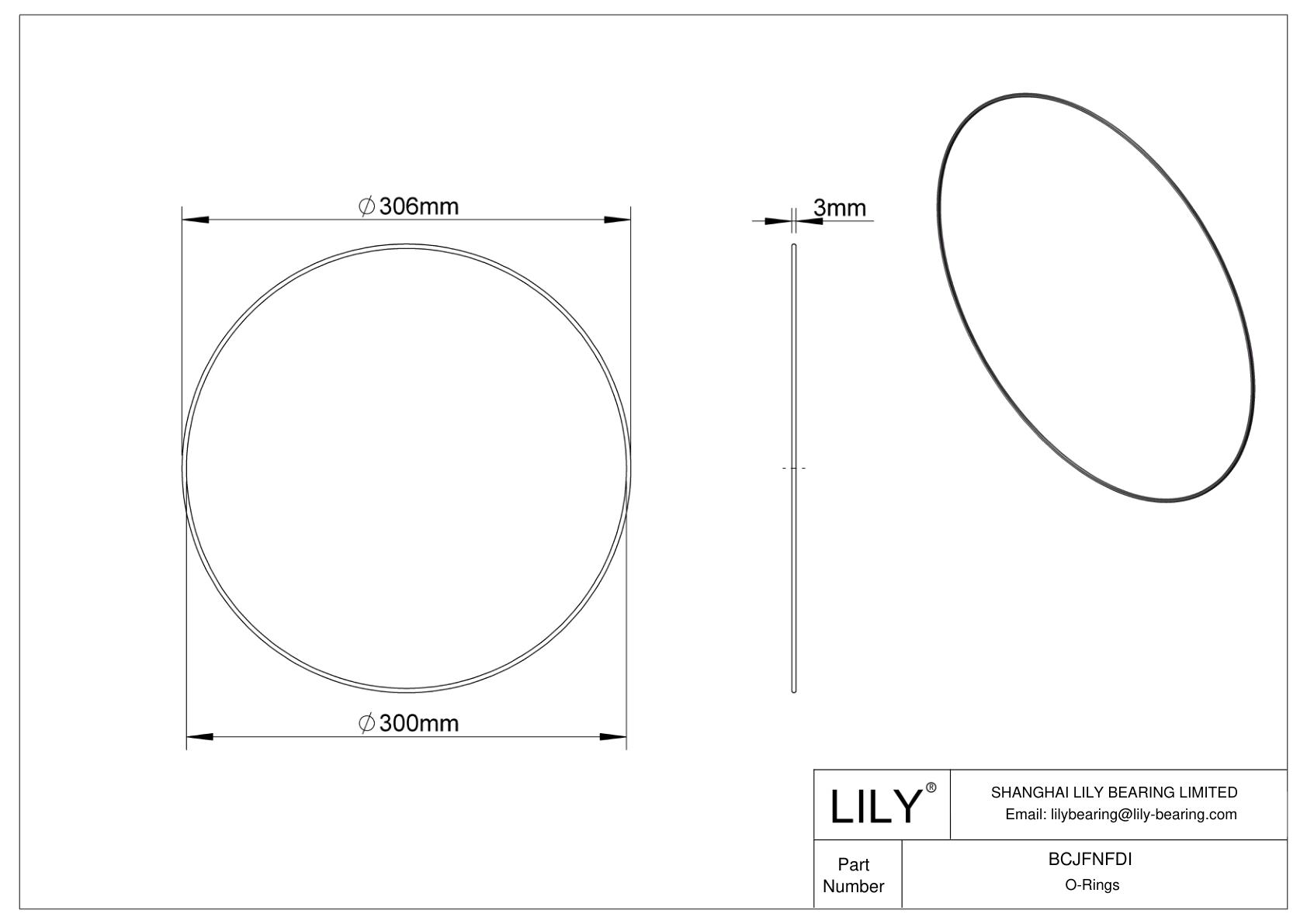 BCJFNFDI 圆形耐化学性 O 形圈 cad drawing