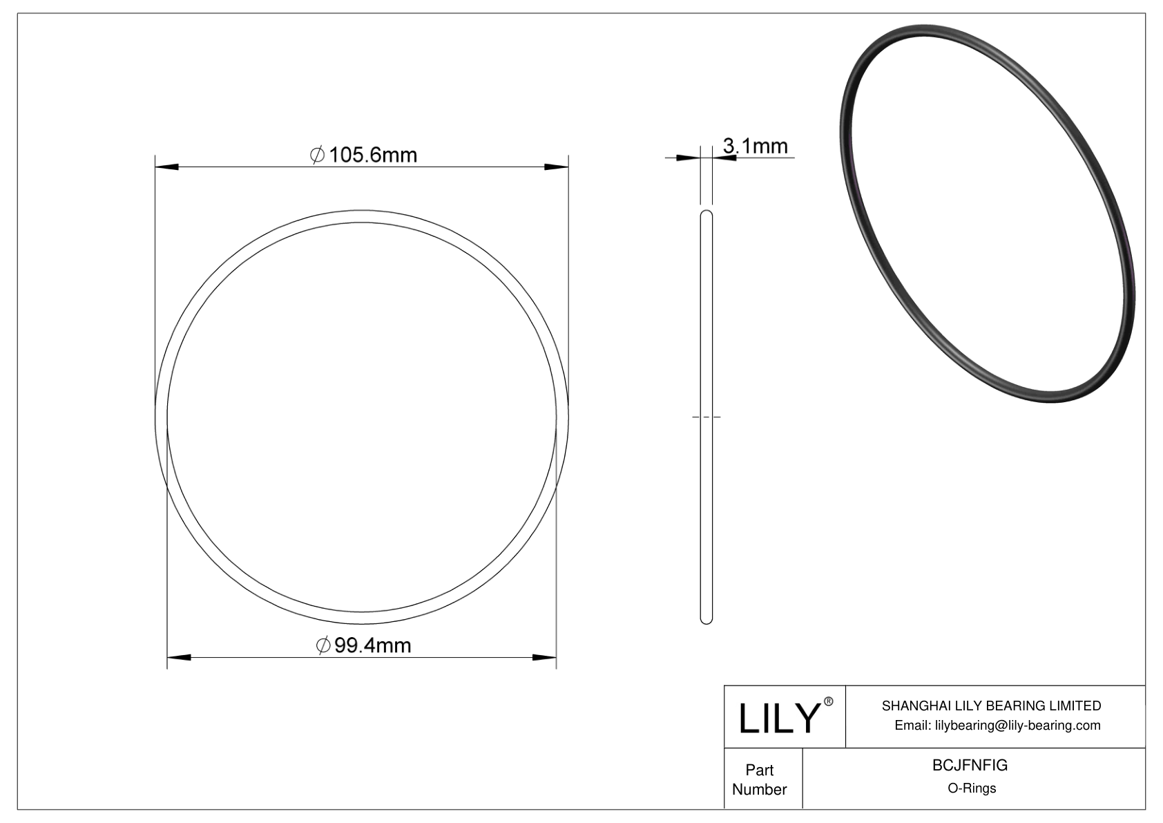 BCJFNFIG 圆形耐化学性 O 形圈 cad drawing