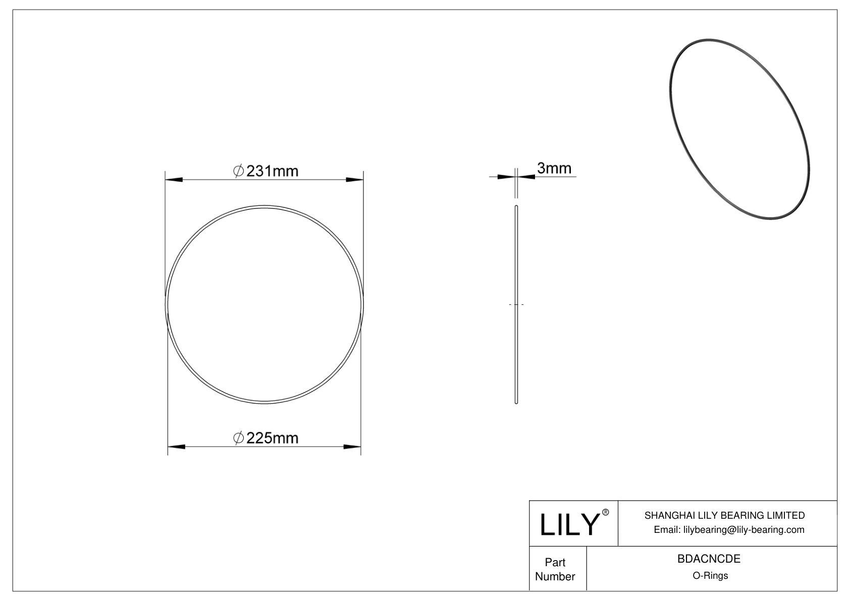 BDACNCDE 圆形耐油 O 形圈 cad drawing