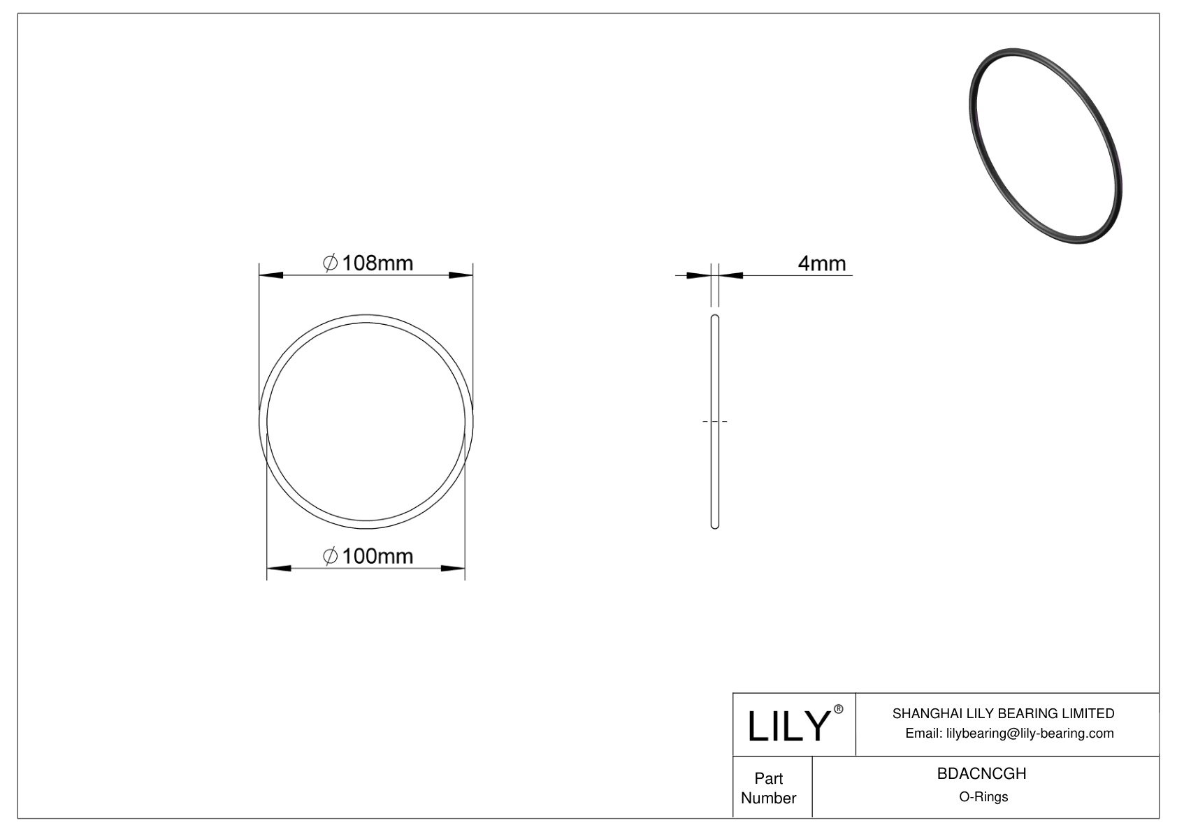 BDACNCGH Juntas tóricas redondas resistentes al aceite cad drawing