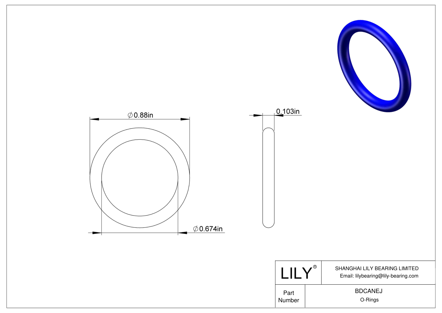 BDCANEJ 圆形耐化学性 O 形圈 cad drawing