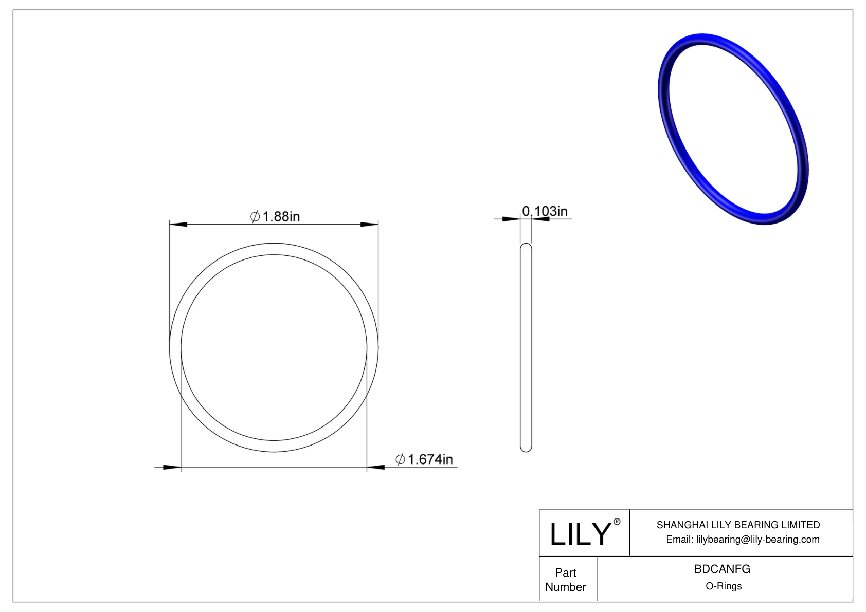 BDCANFG 圆形耐化学性 O 形圈 cad drawing