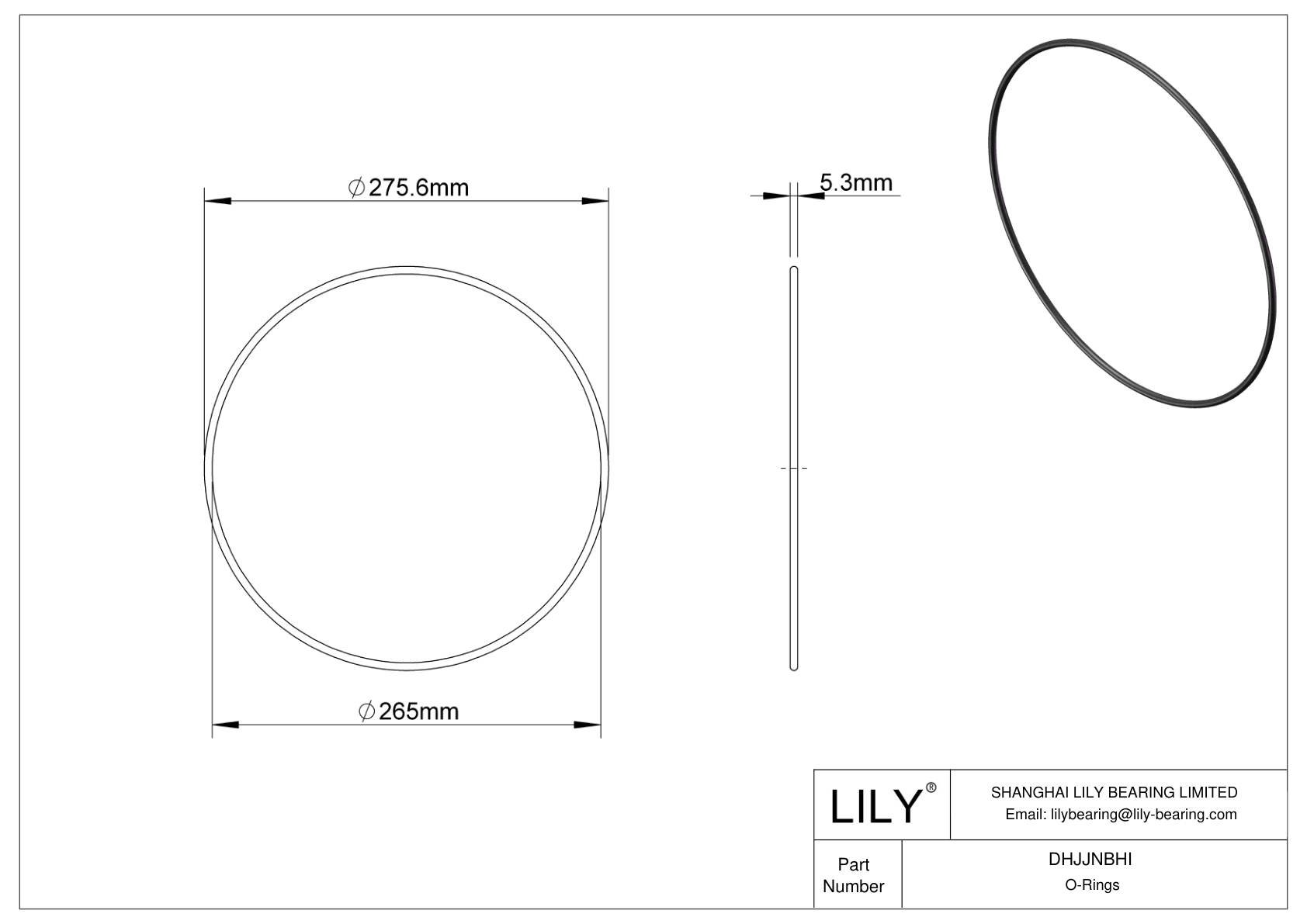 DHJJNBHI 圆形耐油 O 形圈 cad drawing