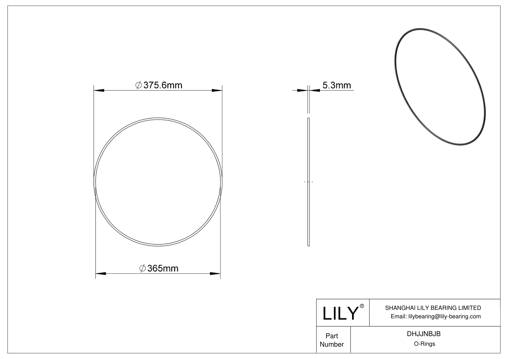 DHJJNBJB Juntas tóricas redondas resistentes al aceite cad drawing