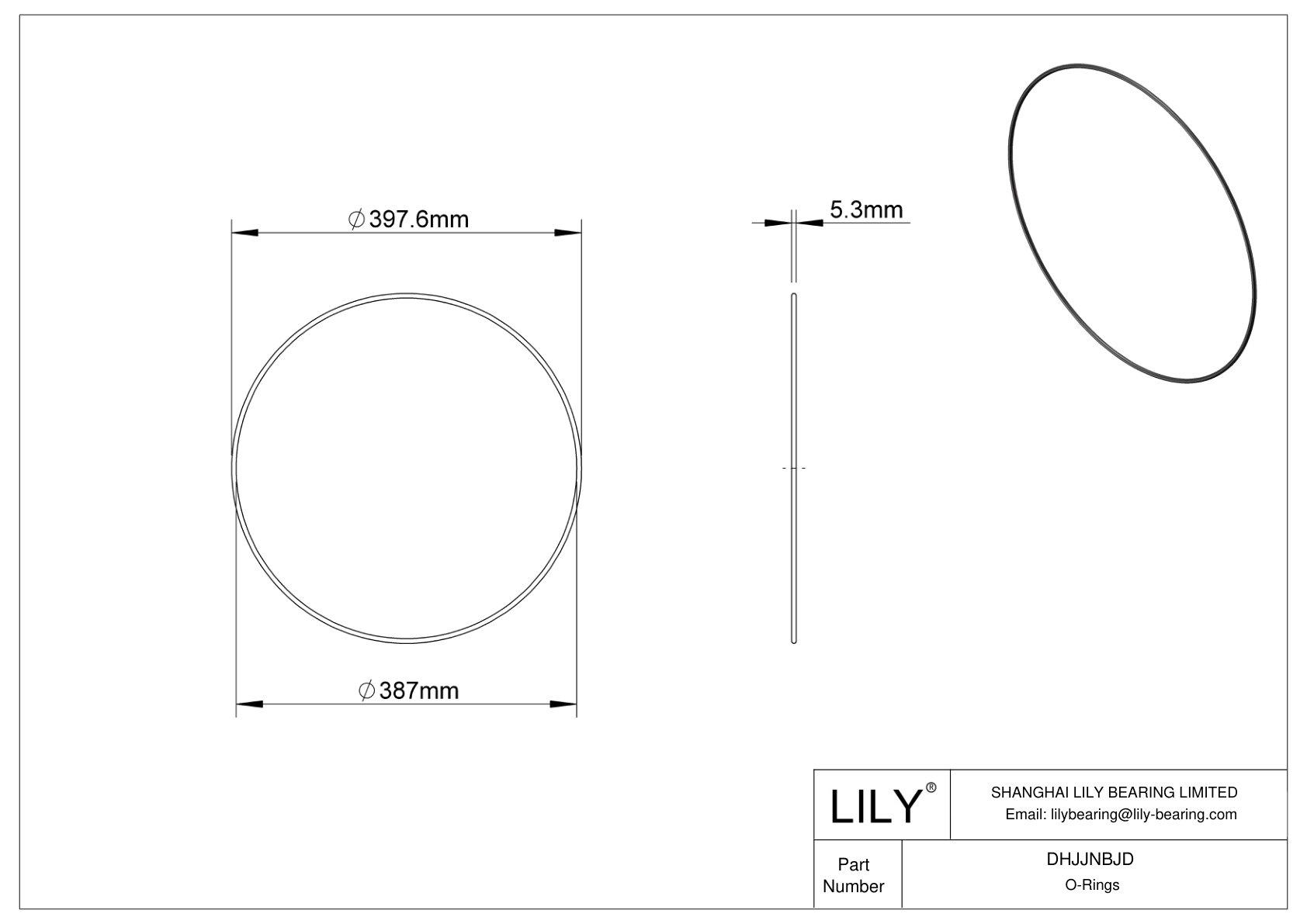 DHJJNBJD Juntas tóricas redondas resistentes al aceite cad drawing