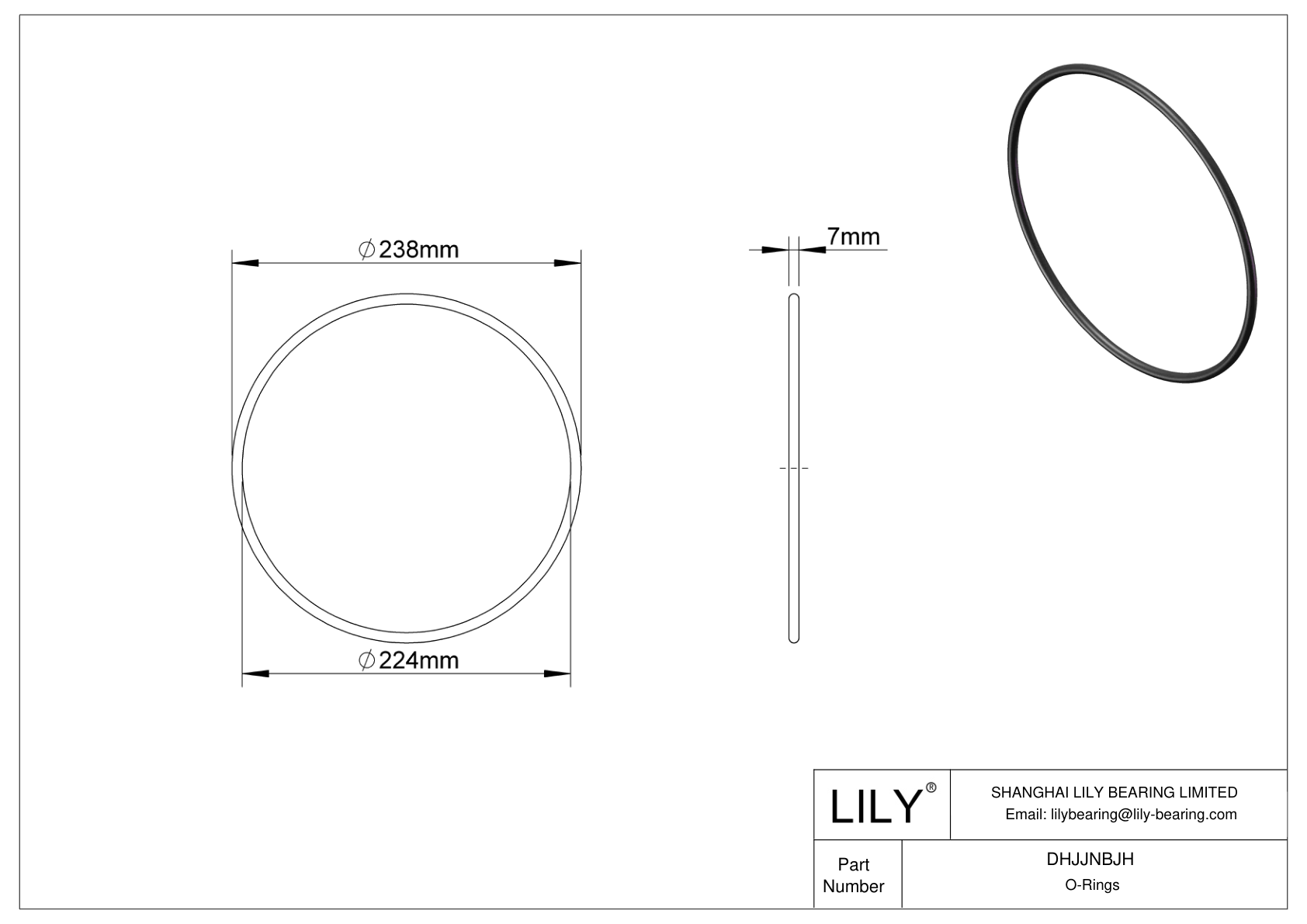 DHJJNBJH Juntas tóricas redondas resistentes al aceite cad drawing