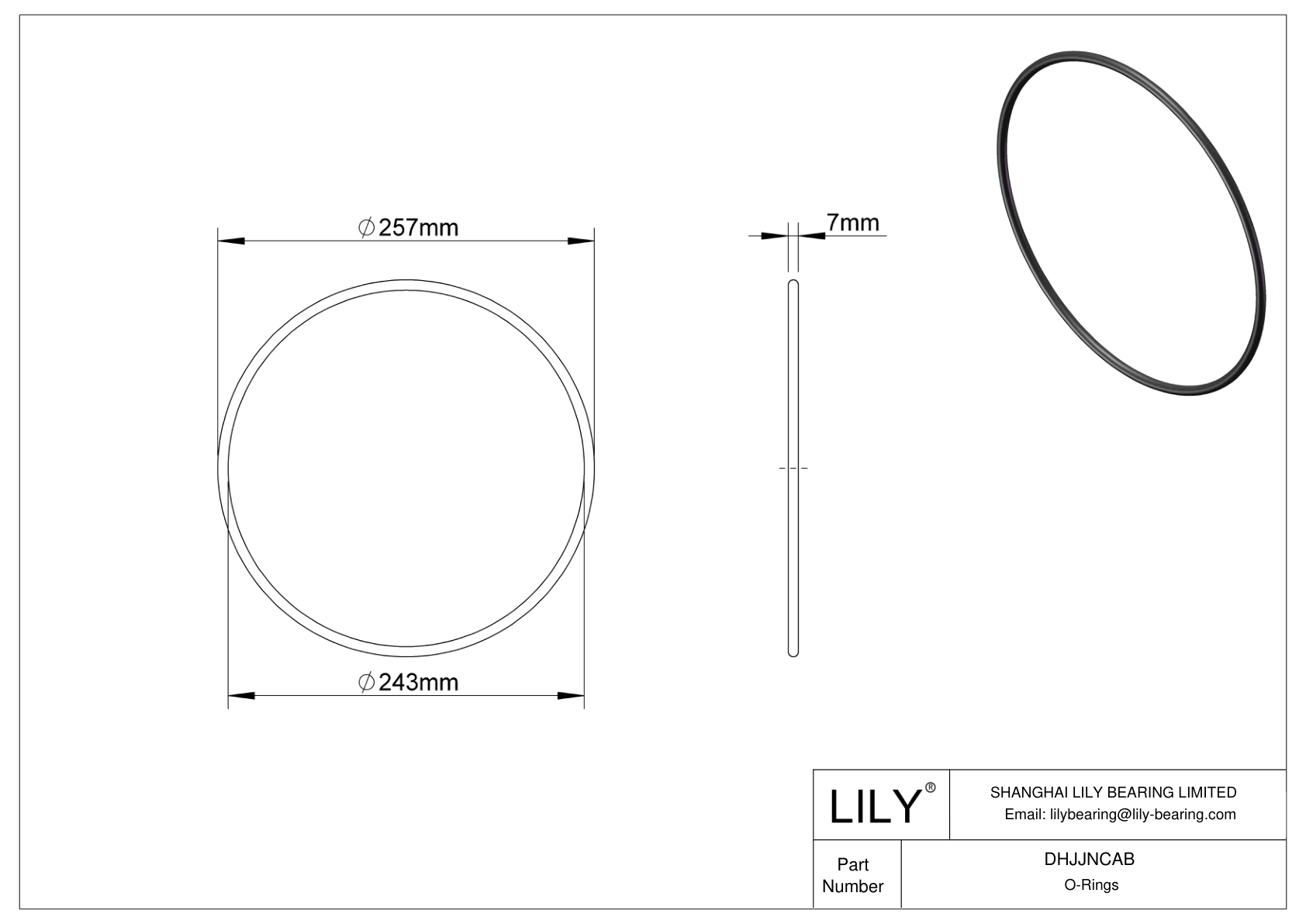 DHJJNCAB Juntas tóricas redondas resistentes al aceite cad drawing