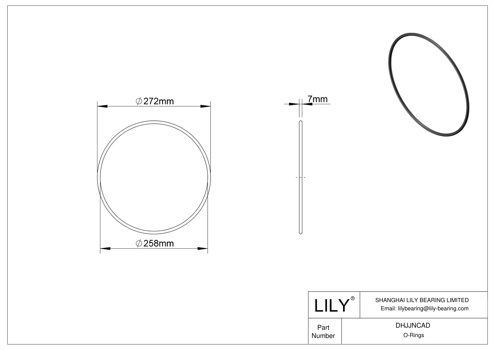 DHJJNCAD Juntas tóricas redondas resistentes al aceite cad drawing