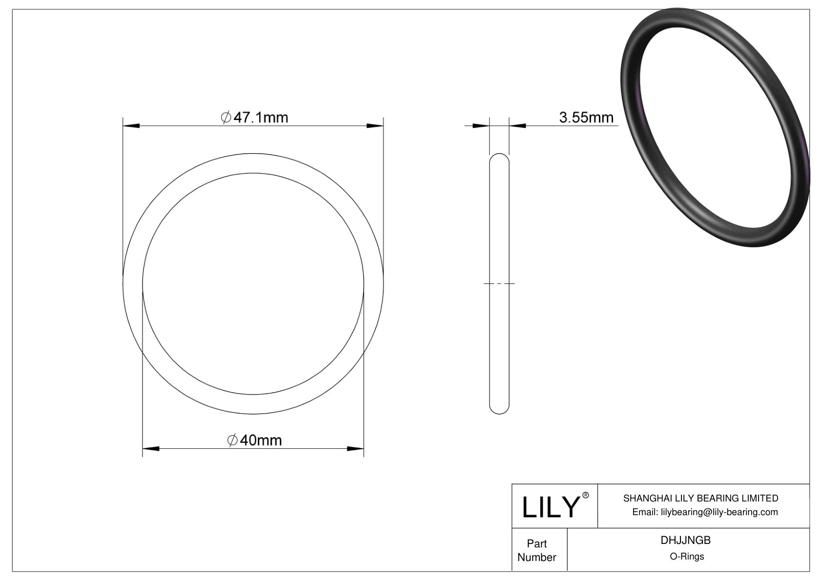 DHJJNGB Juntas tóricas redondas resistentes al aceite cad drawing