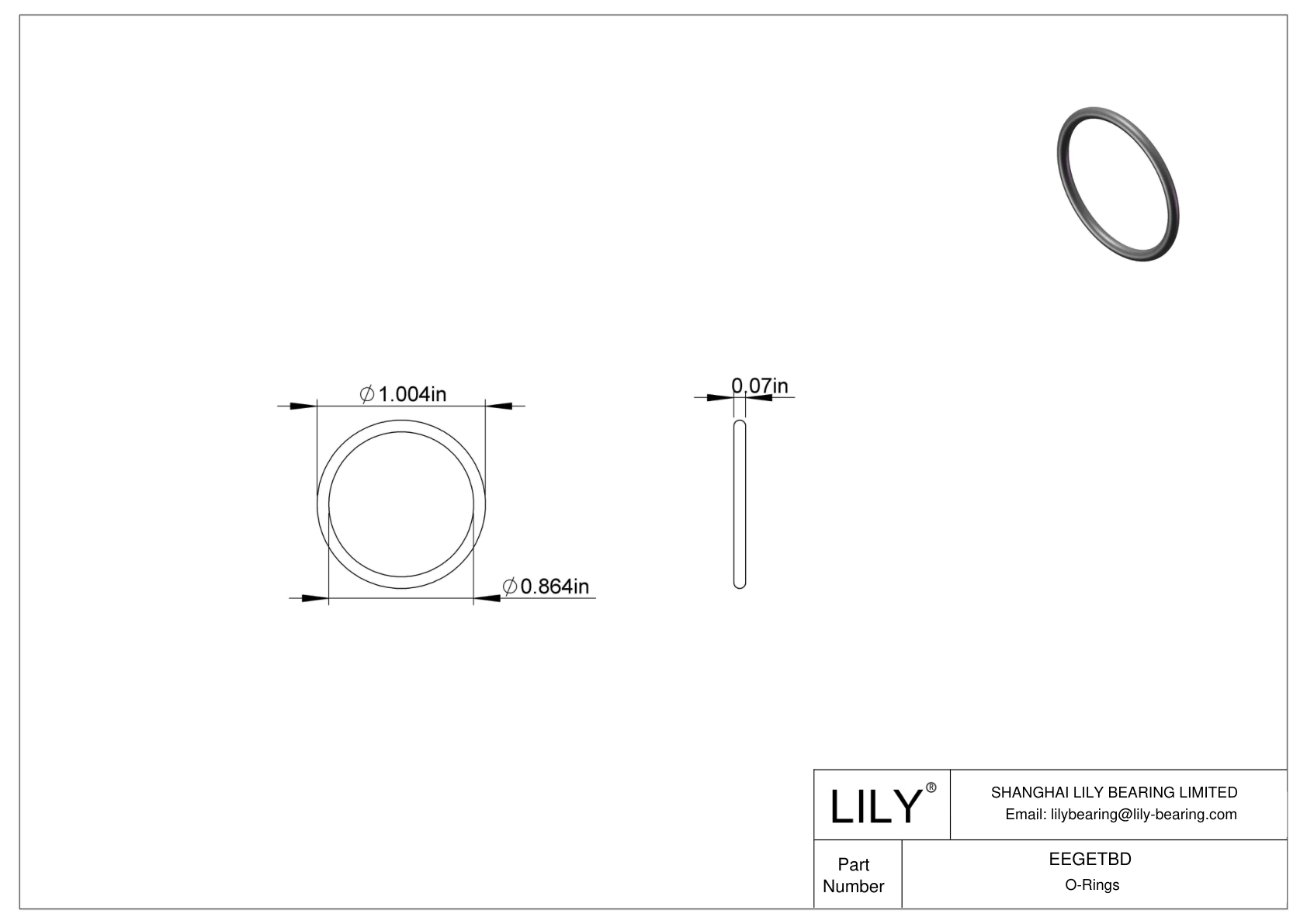 EEGETBD Oil Resistant O-Rings Round cad drawing