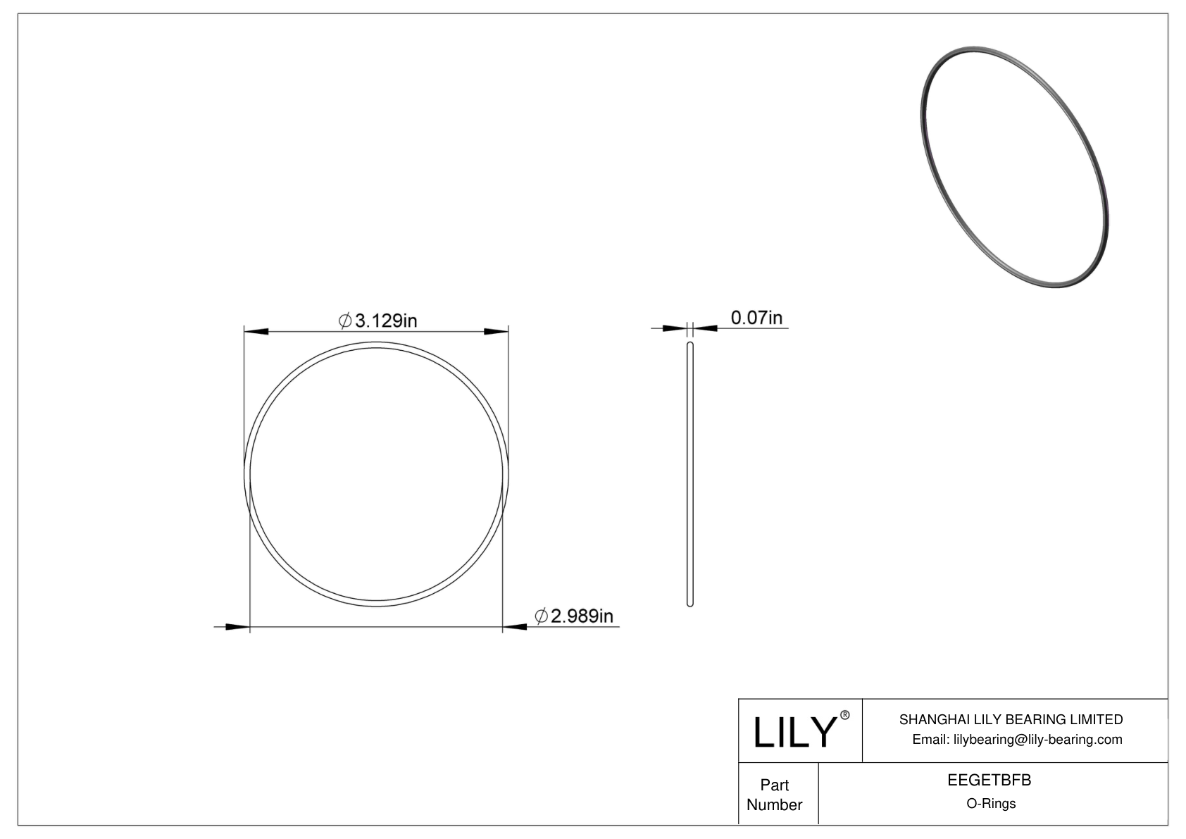 EEGETBFB Juntas tóricas redondas resistentes al aceite cad drawing