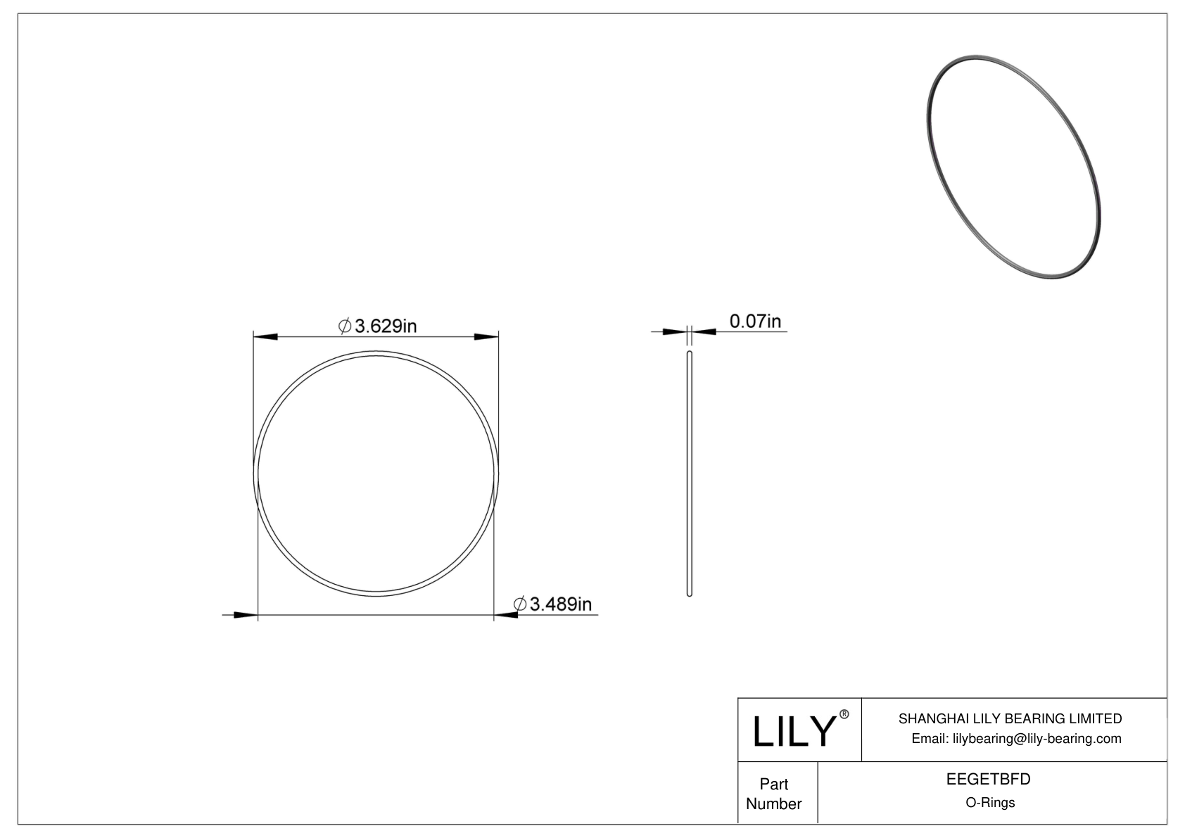 EEGETBFD Juntas tóricas redondas resistentes al aceite cad drawing