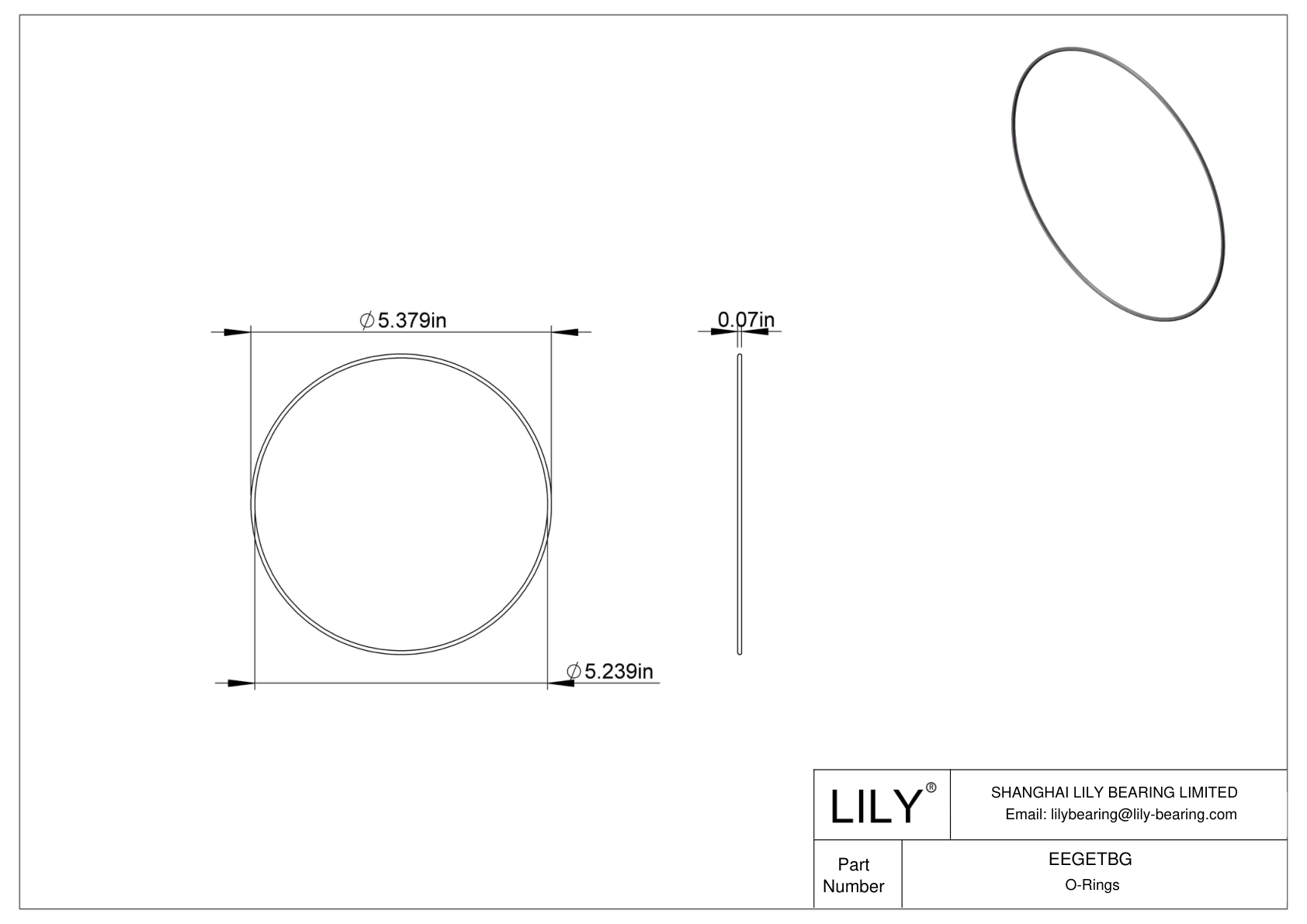 EEGETBG Juntas tóricas redondas resistentes al aceite cad drawing