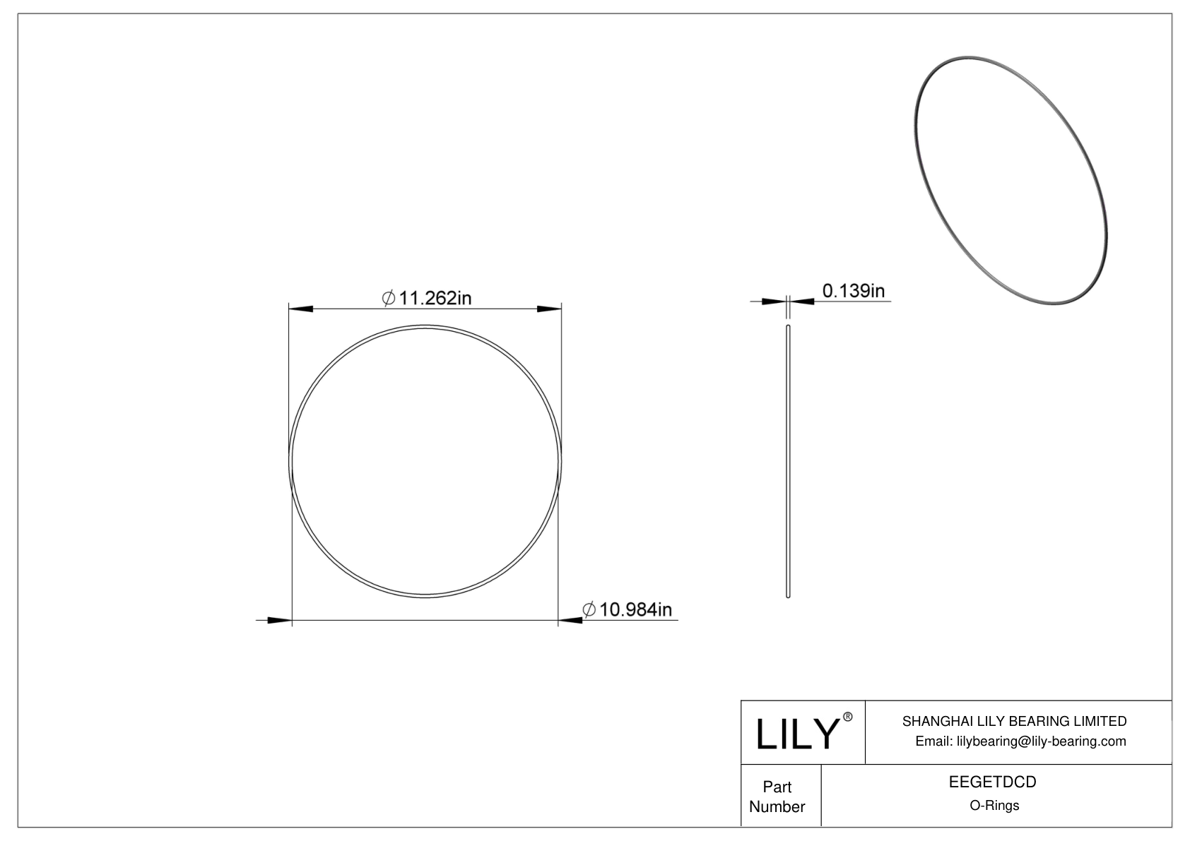 EEGETDCD 圆形耐油 O 形圈 cad drawing