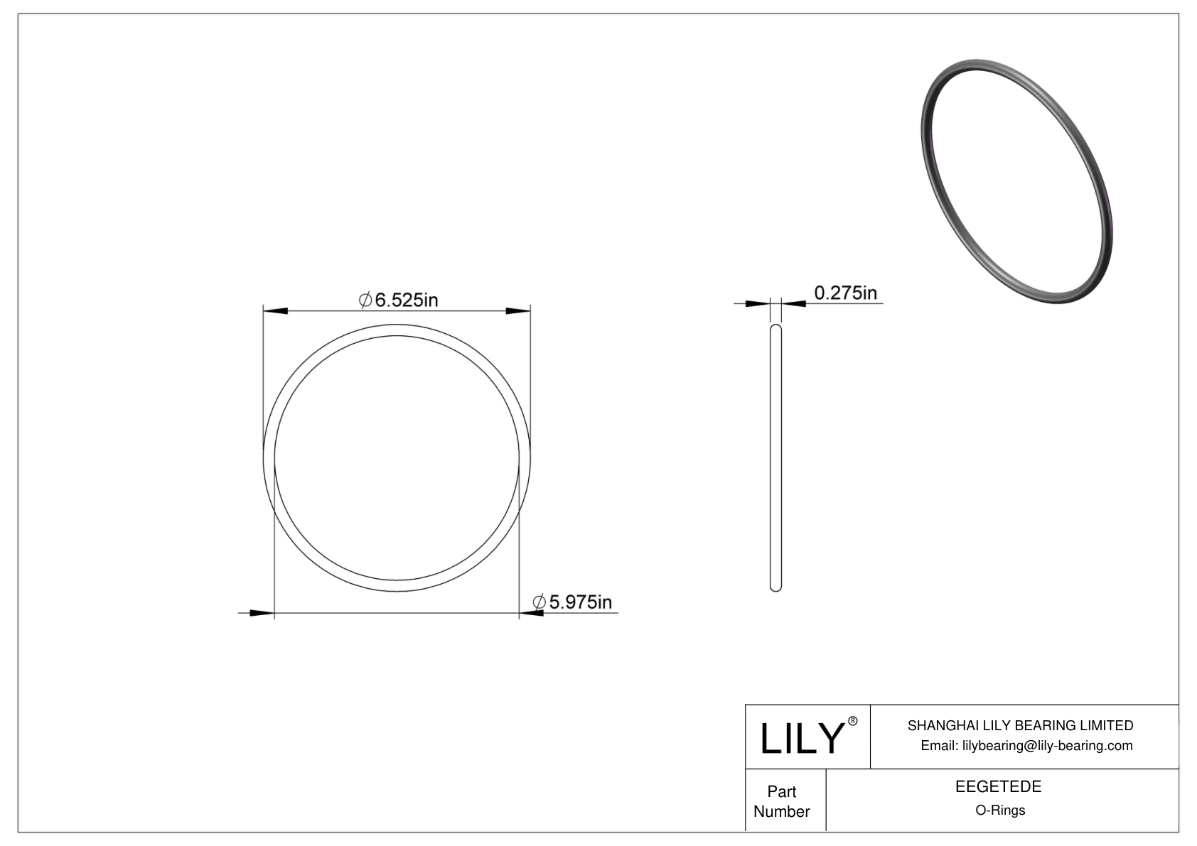 EEGETEDE 圆形耐油 O 形圈 cad drawing