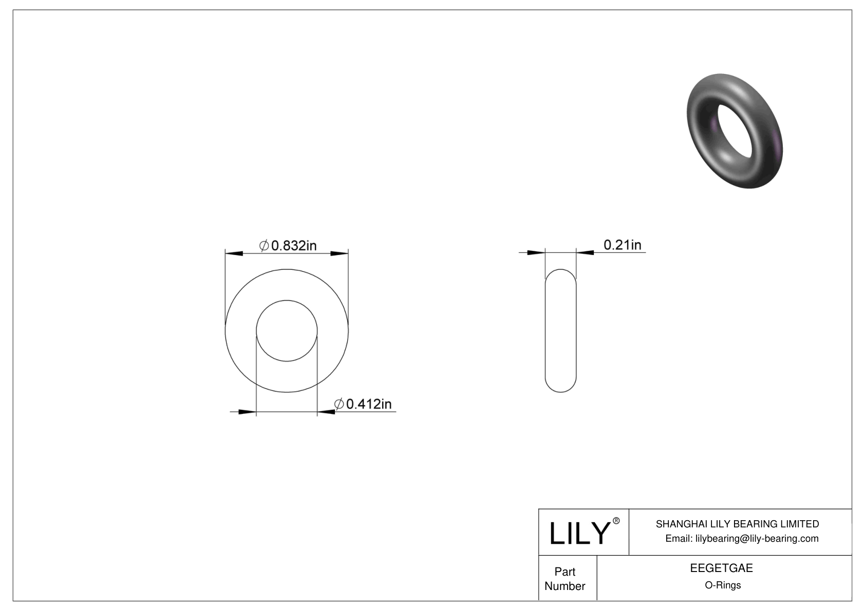 EEGETGAE Juntas tóricas redondas resistentes al aceite cad drawing