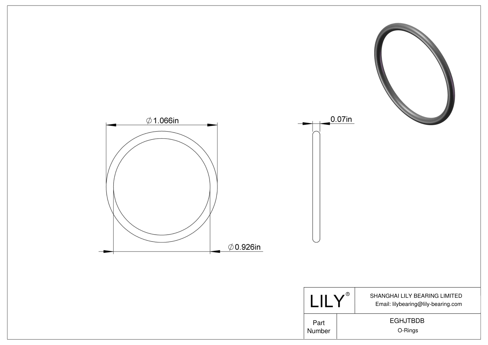 EGHJTBDB Juntas tóricas redondas resistentes al aceite cad drawing