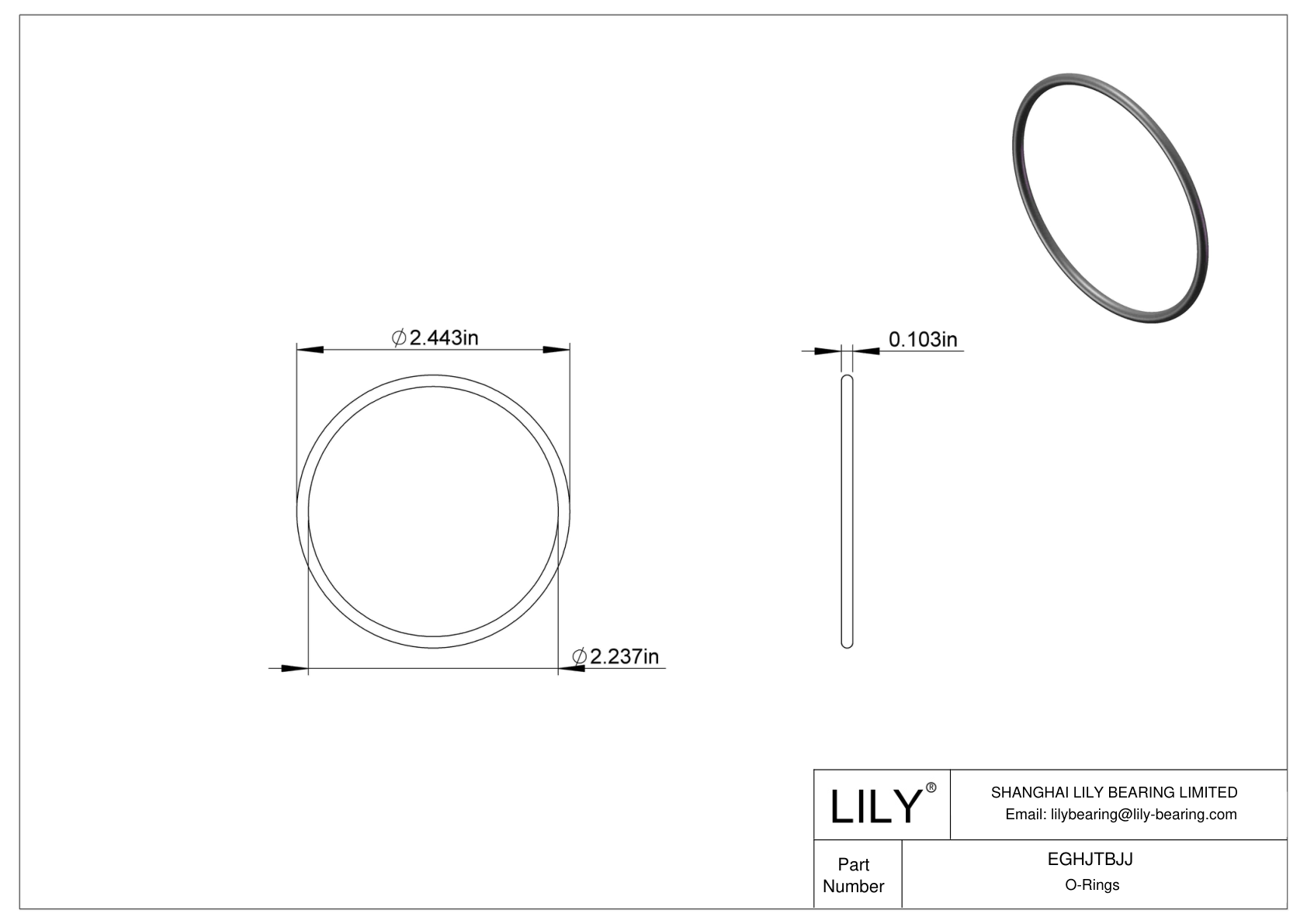 EGHJTBJJ 圆形耐油 O 形圈 cad drawing