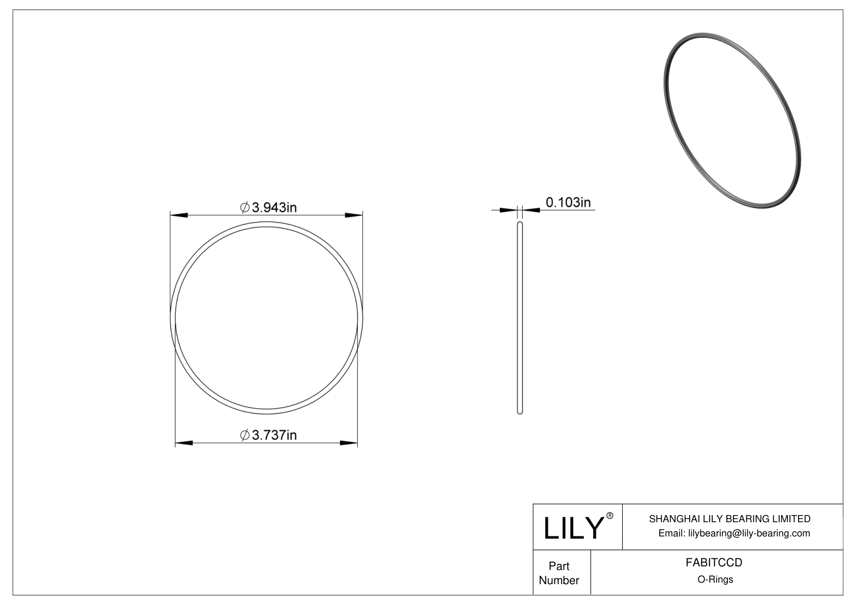 FABITCCD 圆形耐油 O 形圈 cad drawing