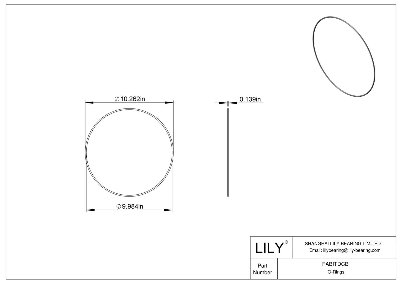 FABITDCB 圆形耐油 O 形圈 cad drawing