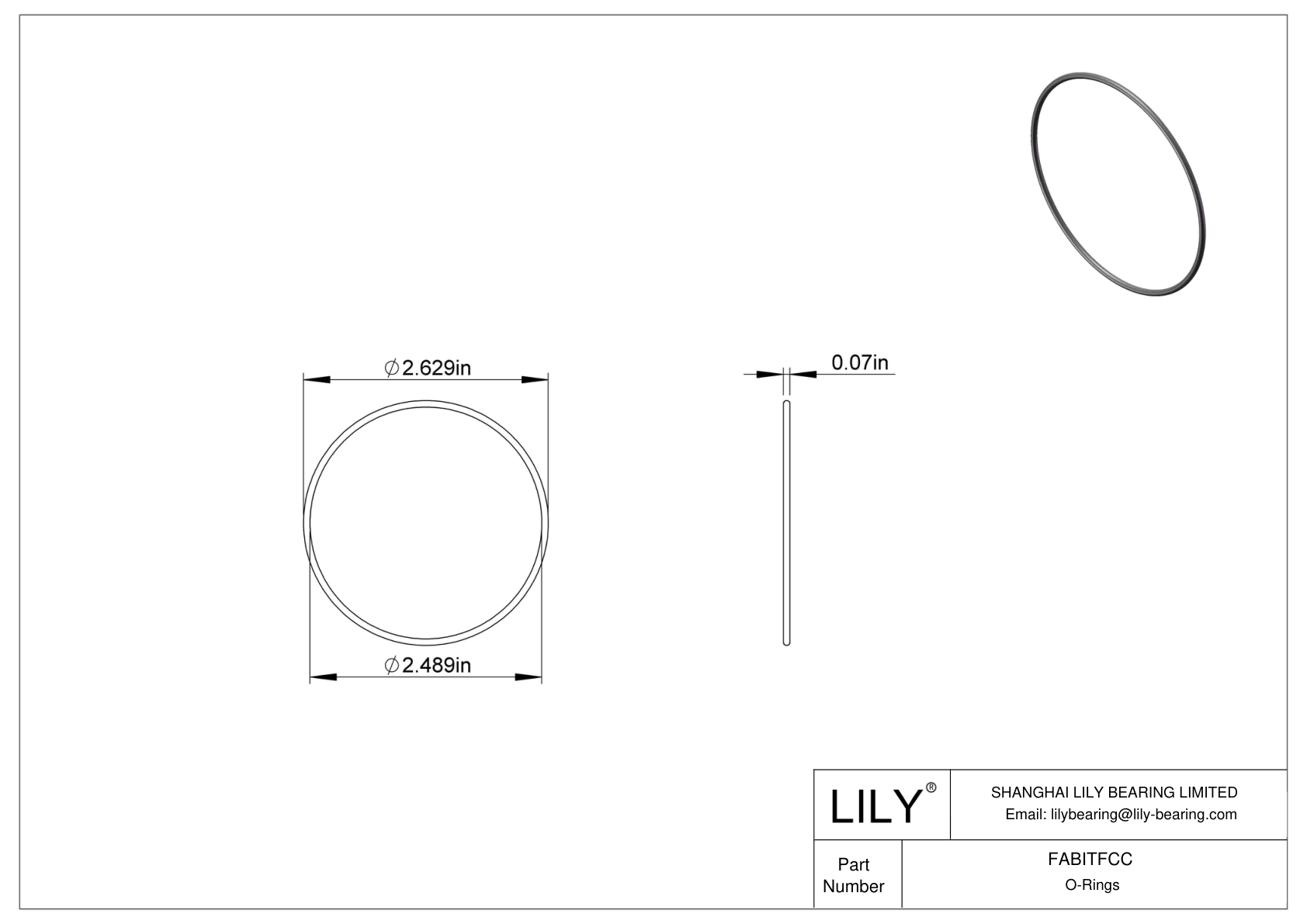 FABITFCC 圆形耐油 O 形圈 cad drawing