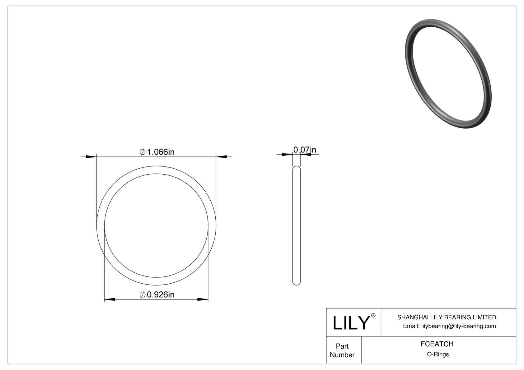 FCEATCH Juntas tóricas redondas resistentes a productos químicos cad drawing