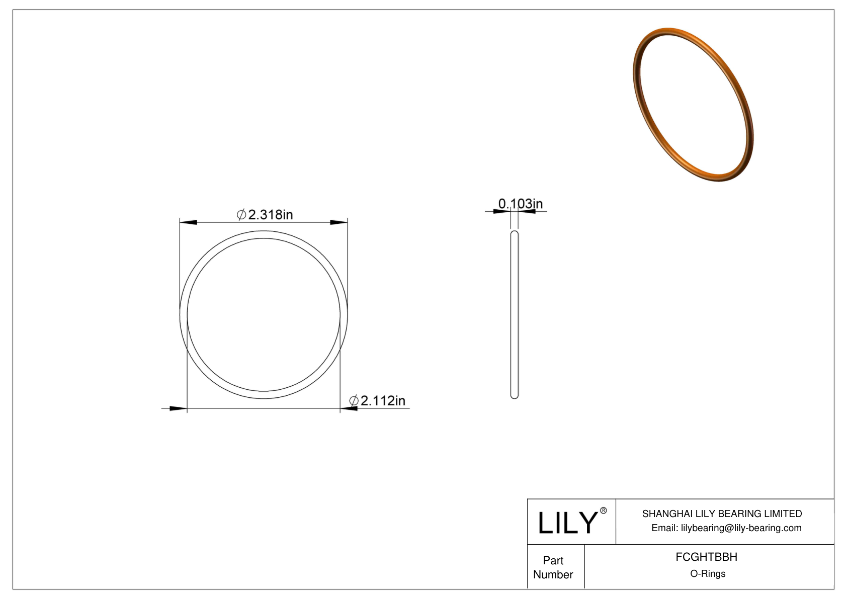 FCGHTBBH 圆形耐化学性 O 形圈 cad drawing