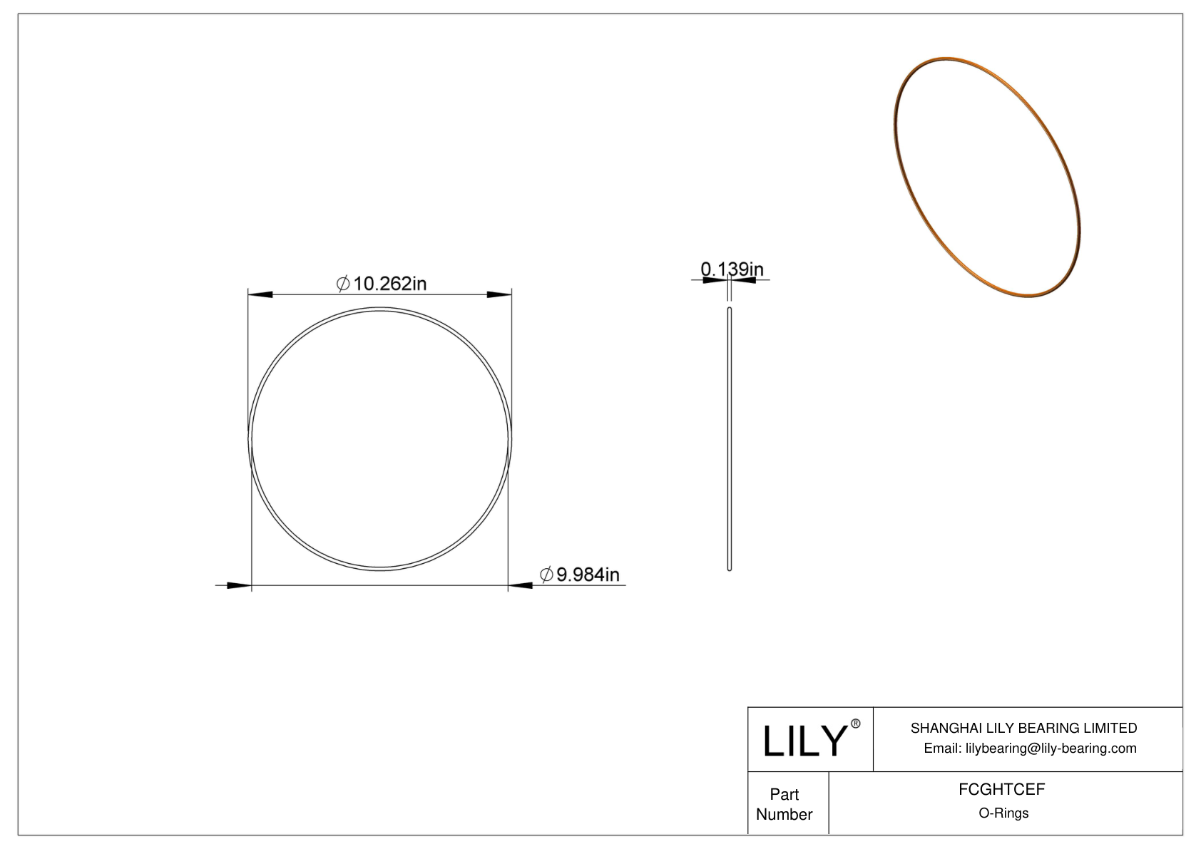 FCGHTCEF 圆形耐化学性 O 形圈 cad drawing