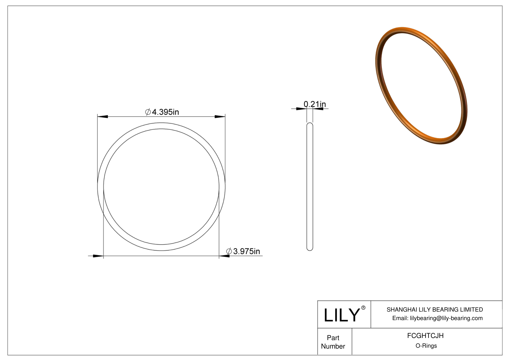 FCGHTCJH Juntas tóricas redondas resistentes a productos químicos cad drawing