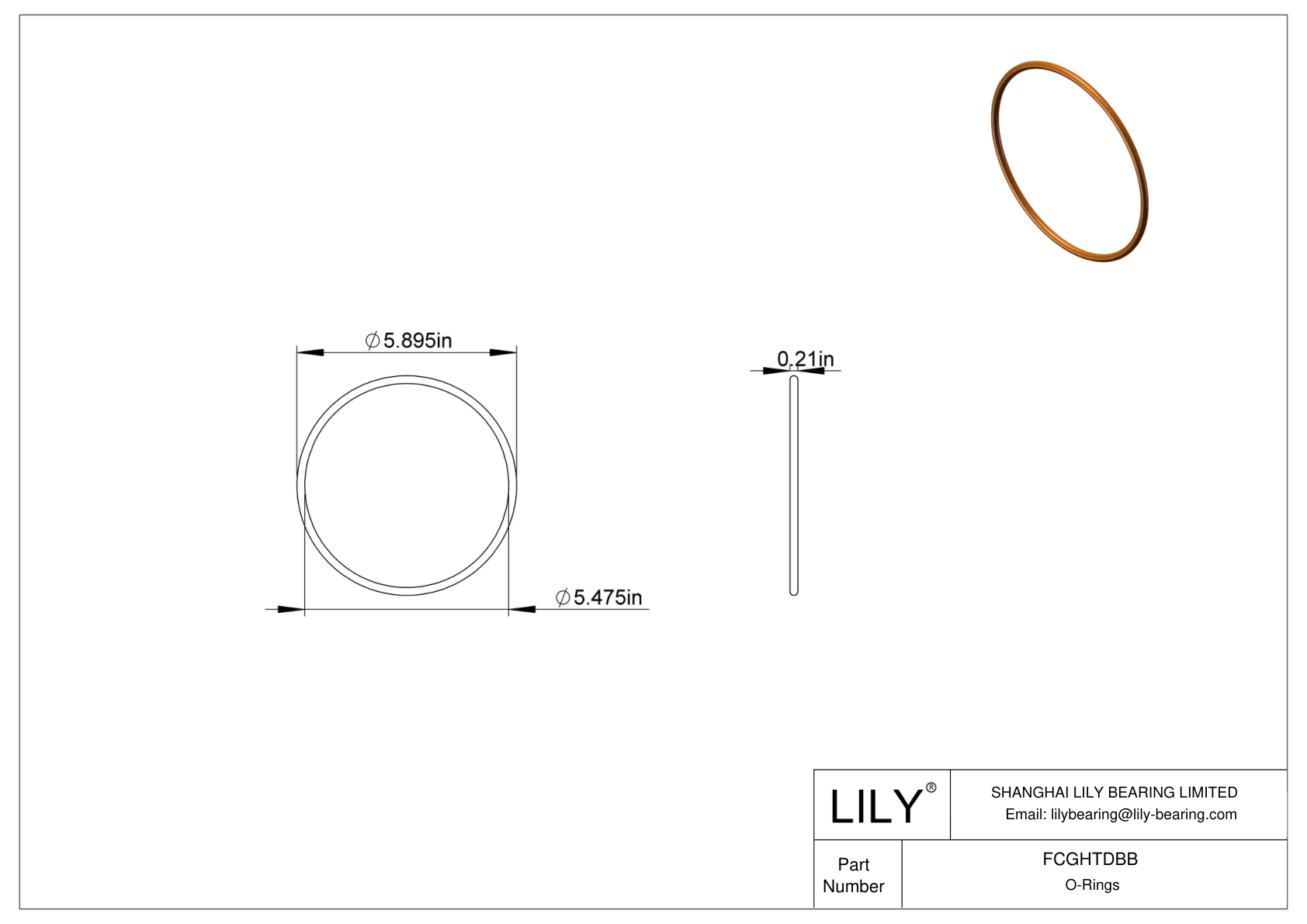 FCGHTDBB Juntas tóricas redondas resistentes a productos químicos cad drawing