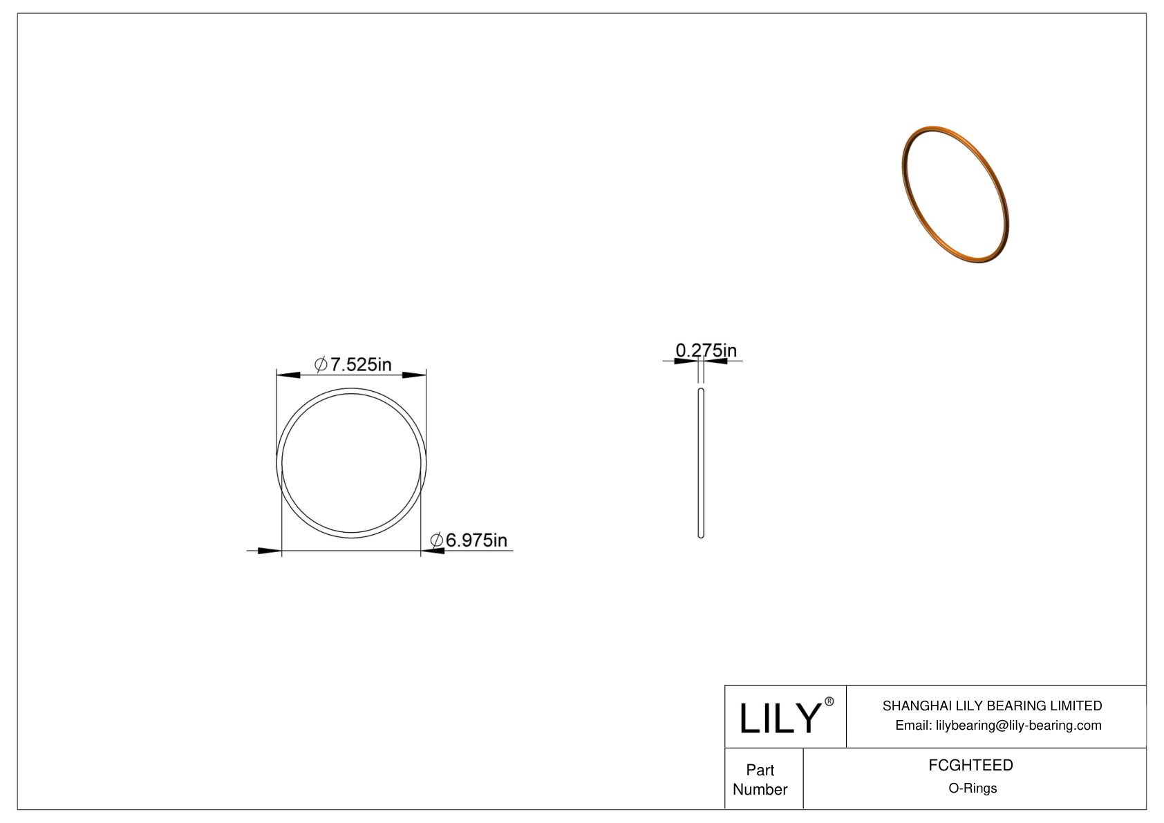 FCGHTEED Juntas tóricas redondas resistentes a productos químicos cad drawing