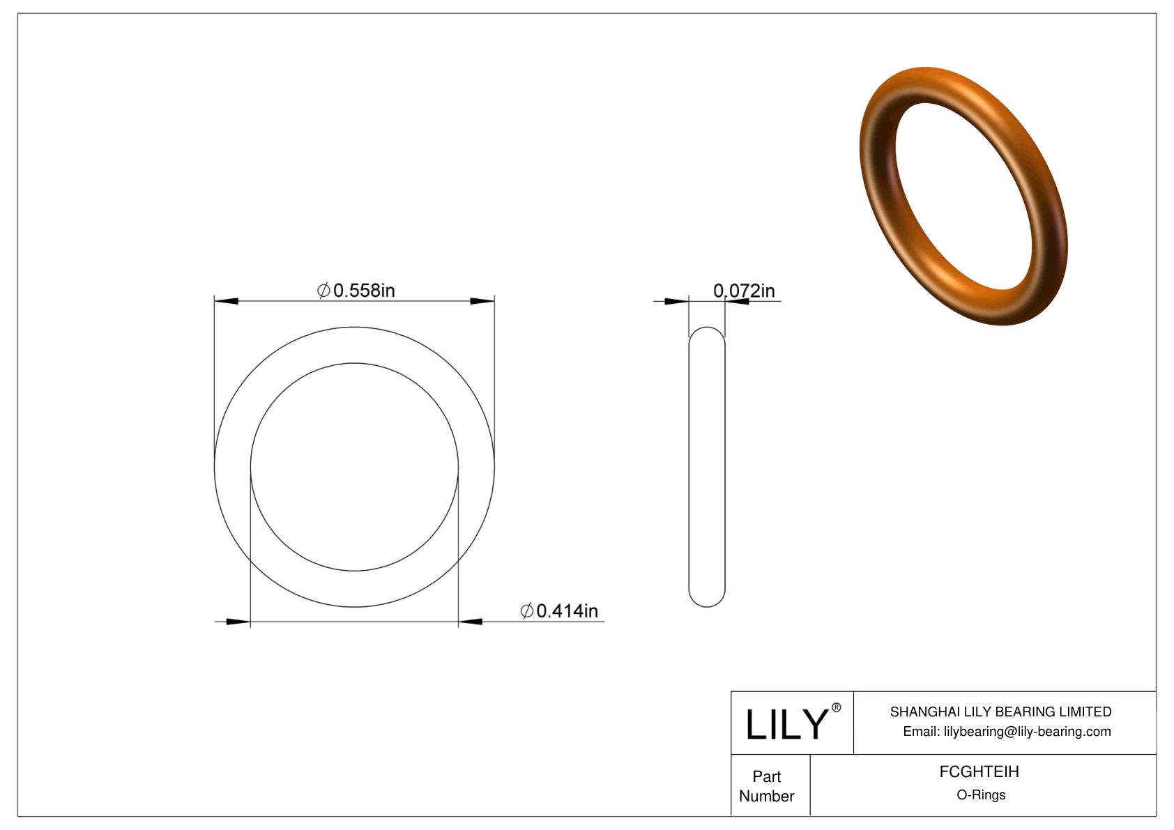 FCGHTEIH 圆形耐化学性 O 形圈 cad drawing