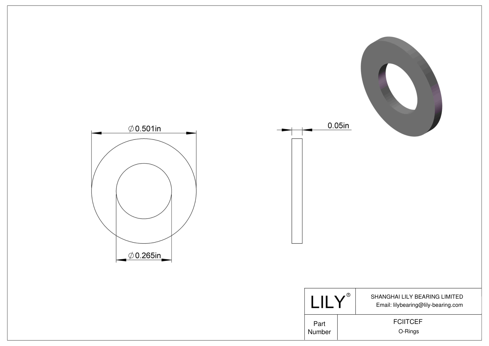 FCIITCEF O-Ring Backup Rings cad drawing