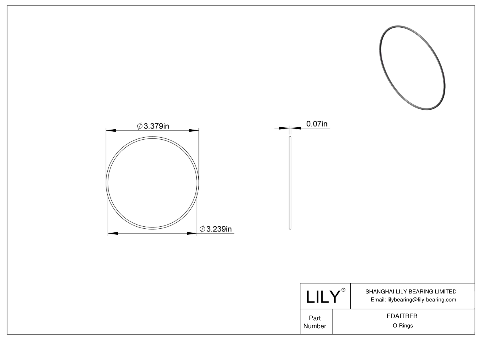 FDAITBFB 圆形耐油 O 形圈 cad drawing