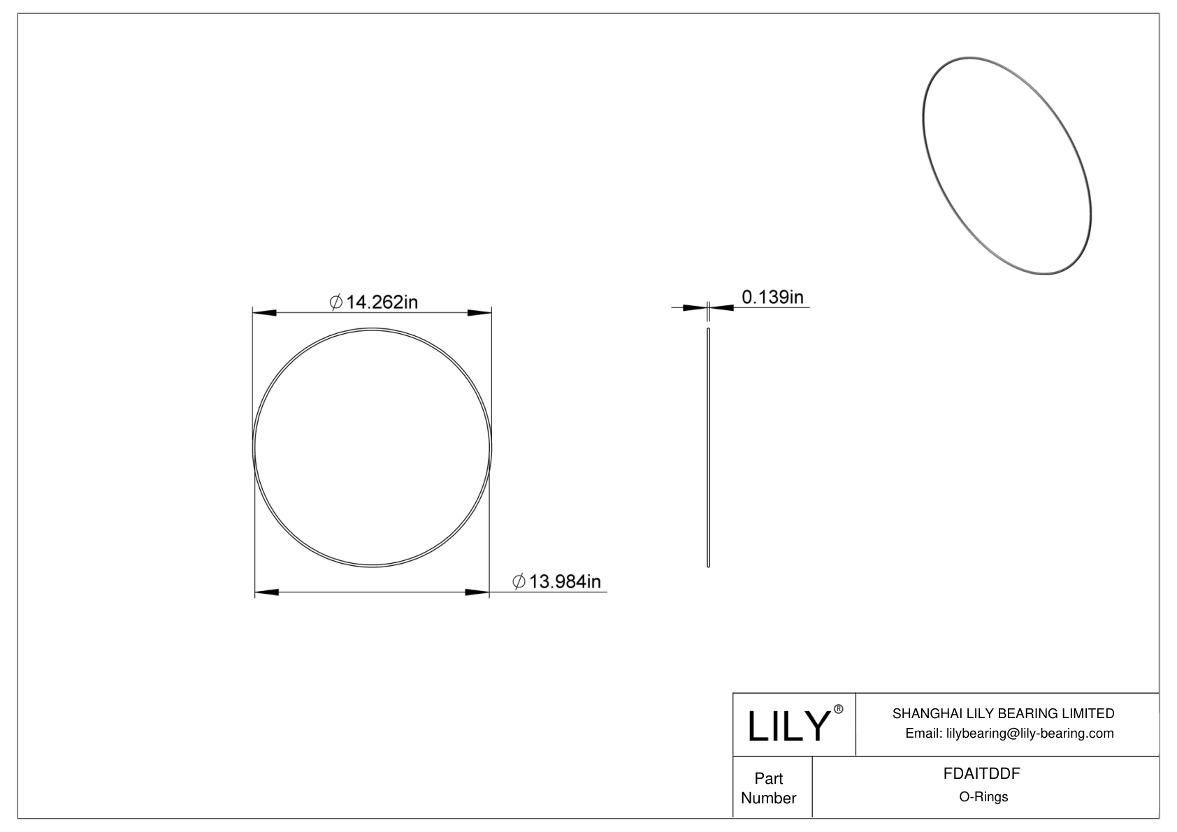 FDAITDDF 圆形耐油 O 形圈 cad drawing